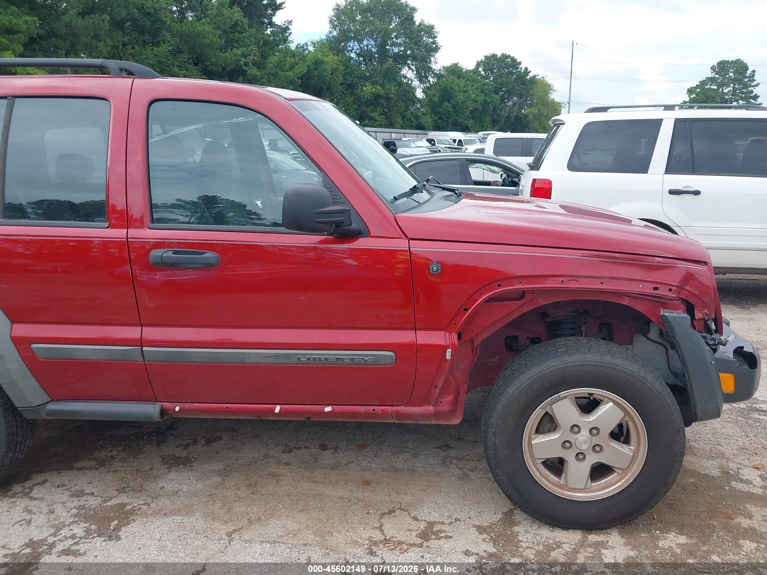 2007 Jeep Liberty Sport Red vin: 1J4GK48K67W587120