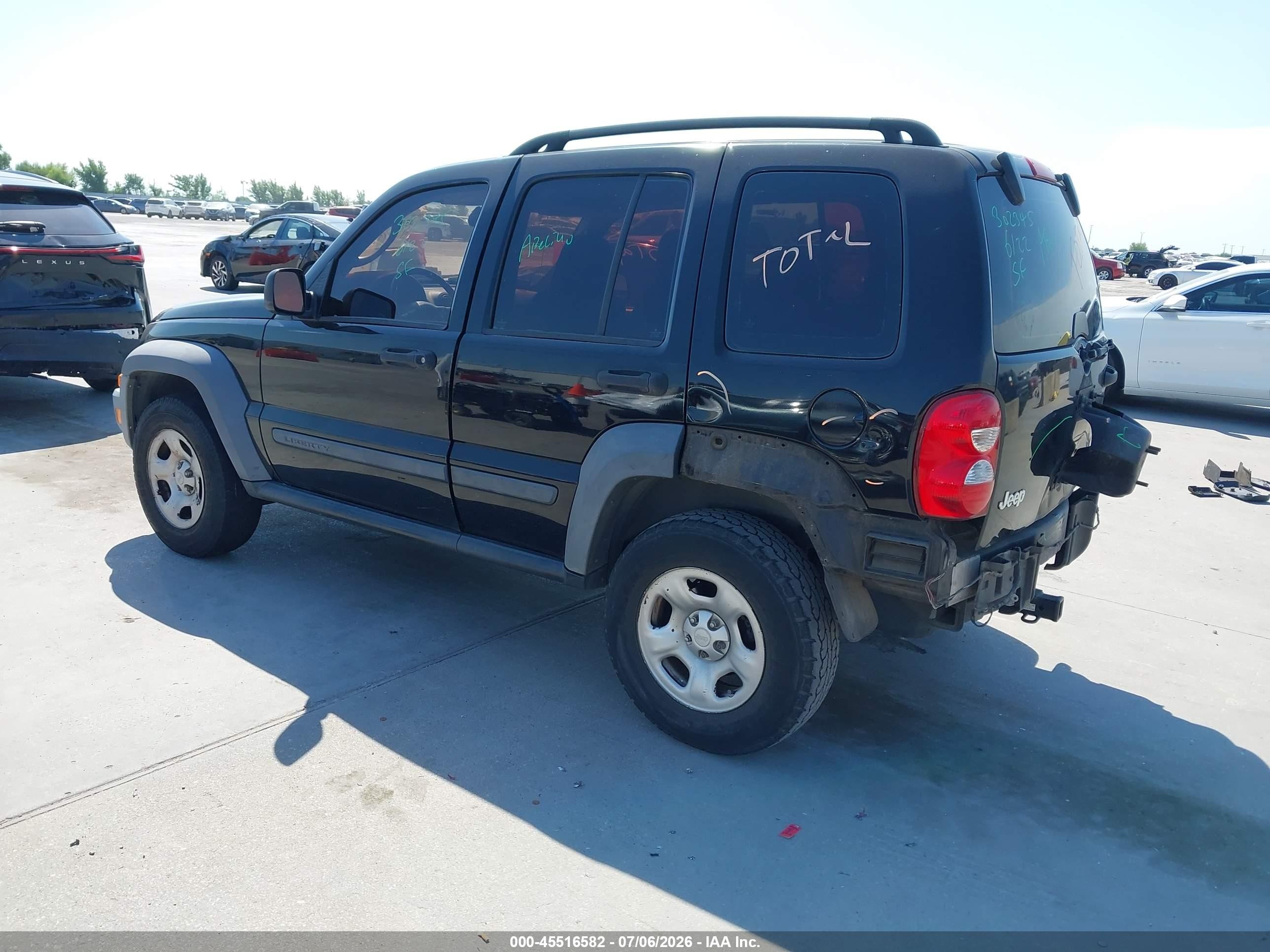 2007 Jeep Liberty Sport Black vin: 1J4GK48K67W590907