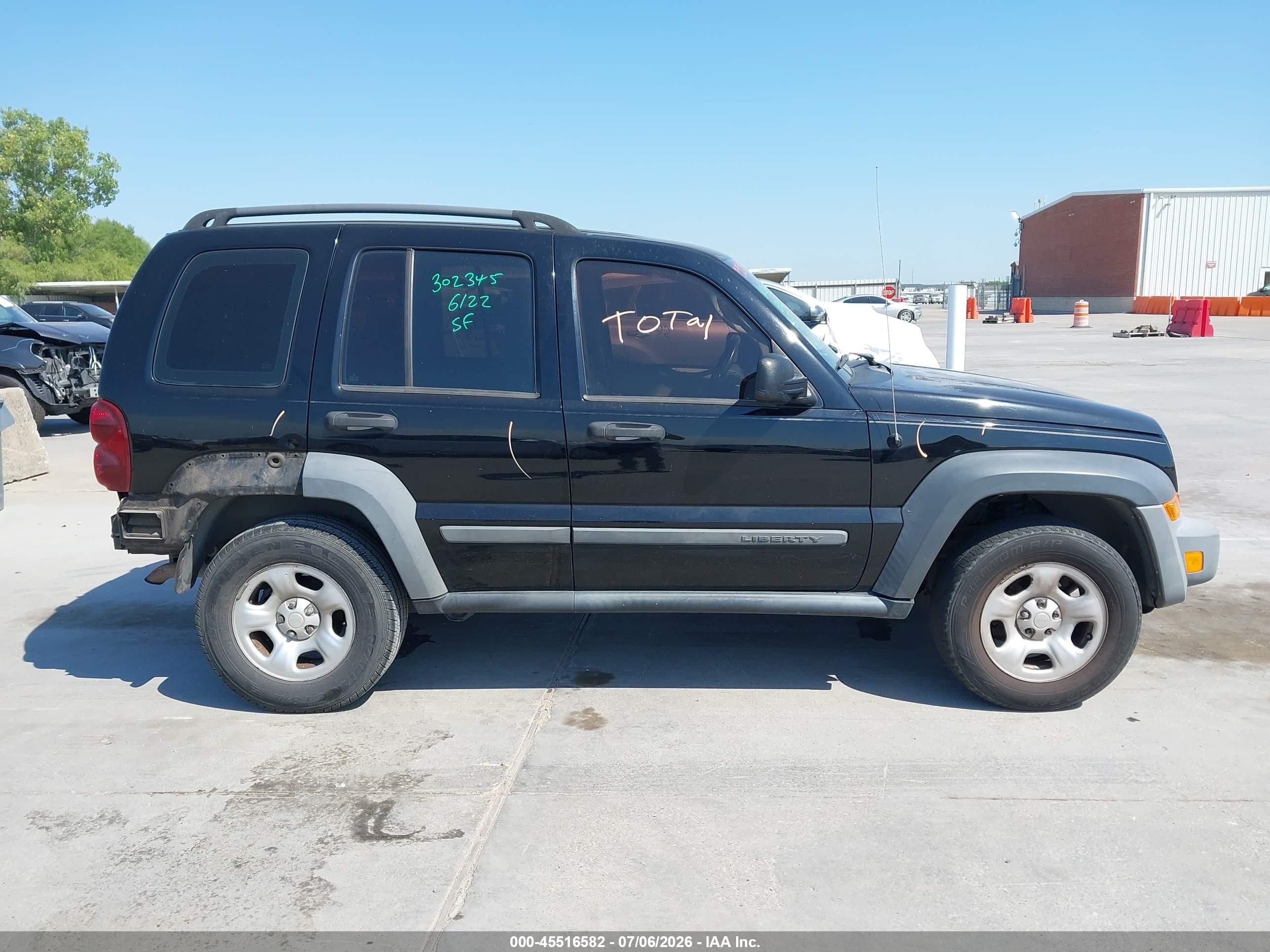 2007 Jeep Liberty Sport Black vin: 1J4GK48K67W590907