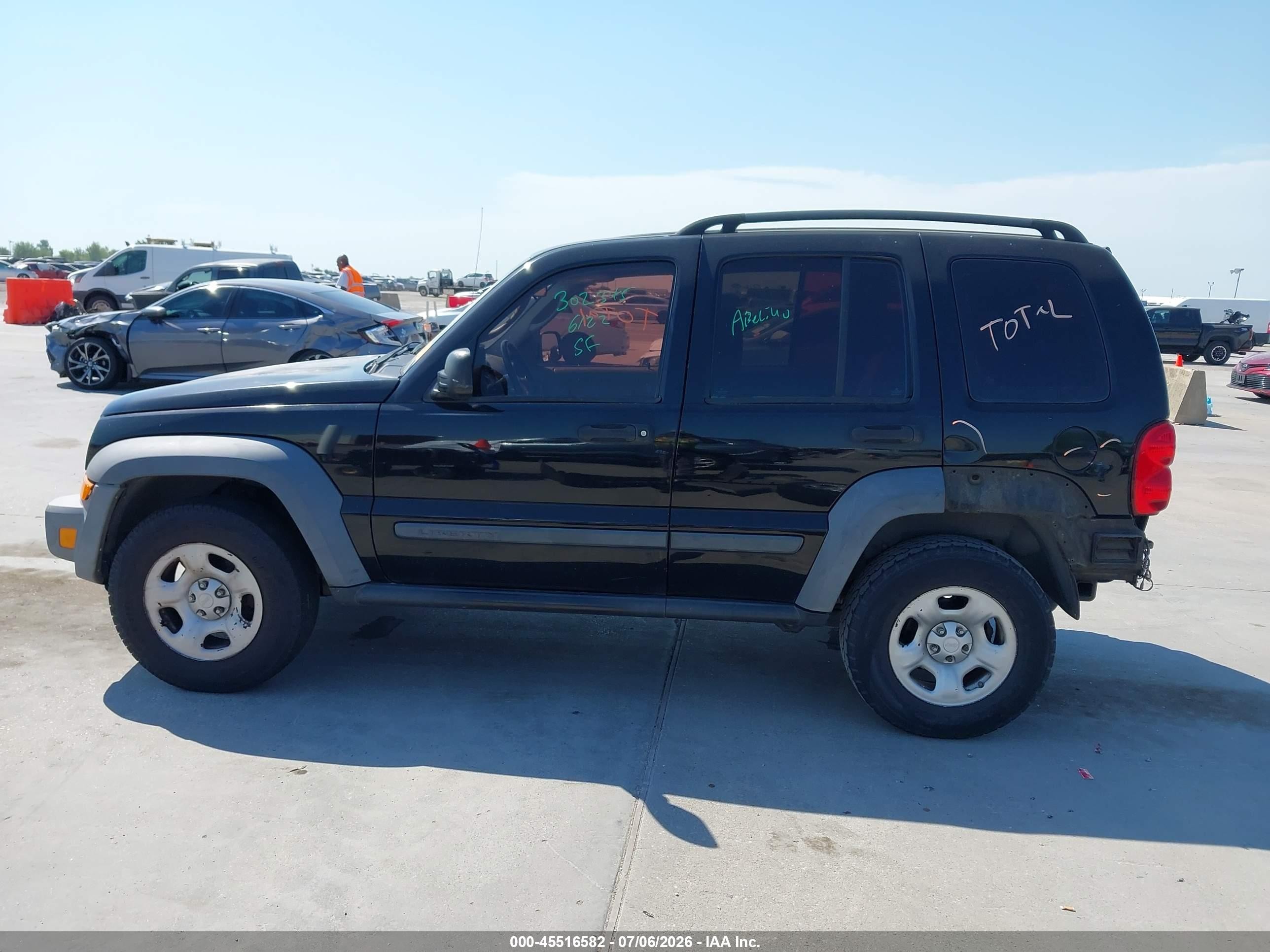 2007 Jeep Liberty Sport Black vin: 1J4GK48K67W590907