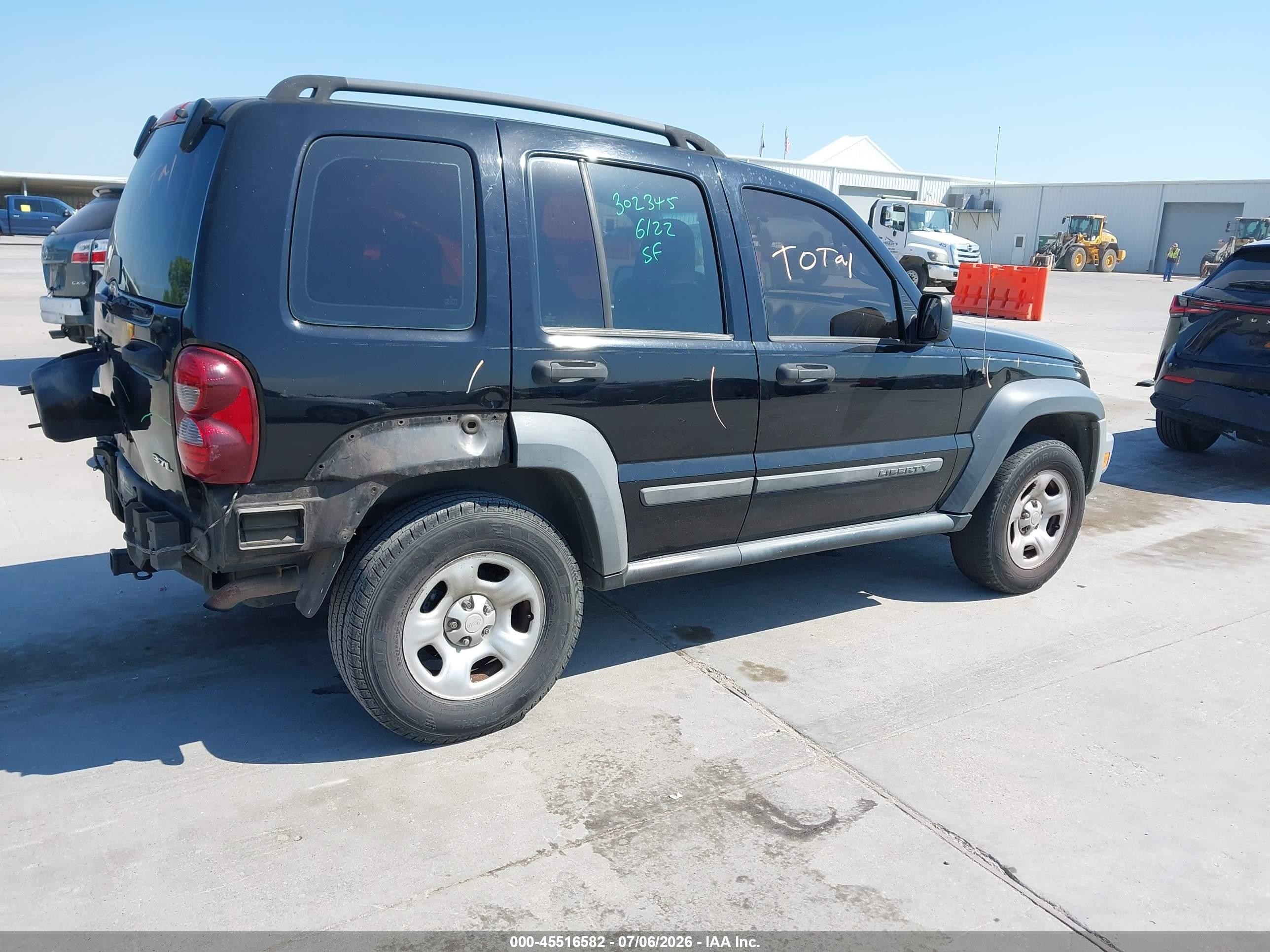 2007 Jeep Liberty Sport Black vin: 1J4GK48K67W590907