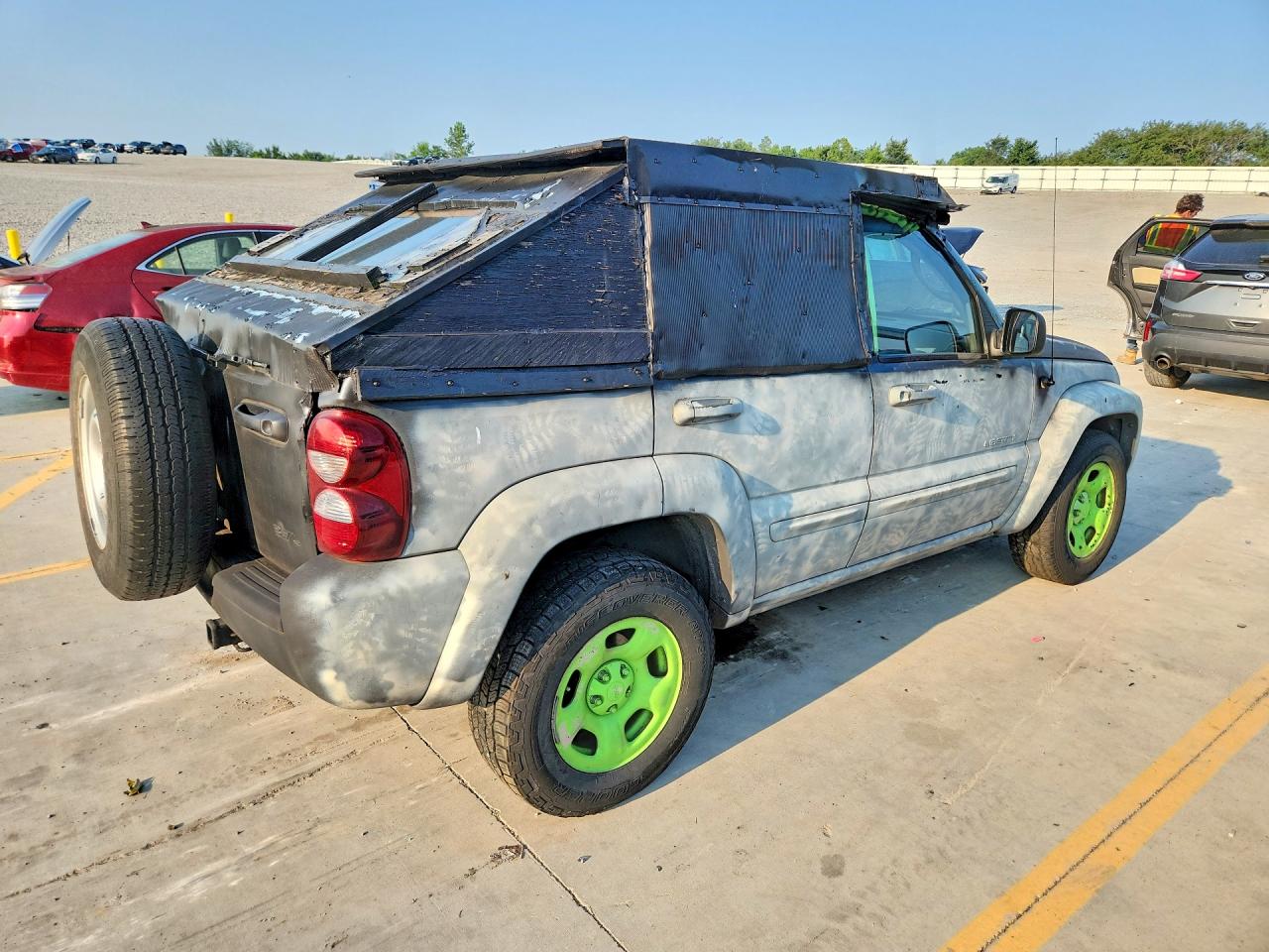 2004 Jeep Liberty Sport Green vin: 1J4GK48K74W107307