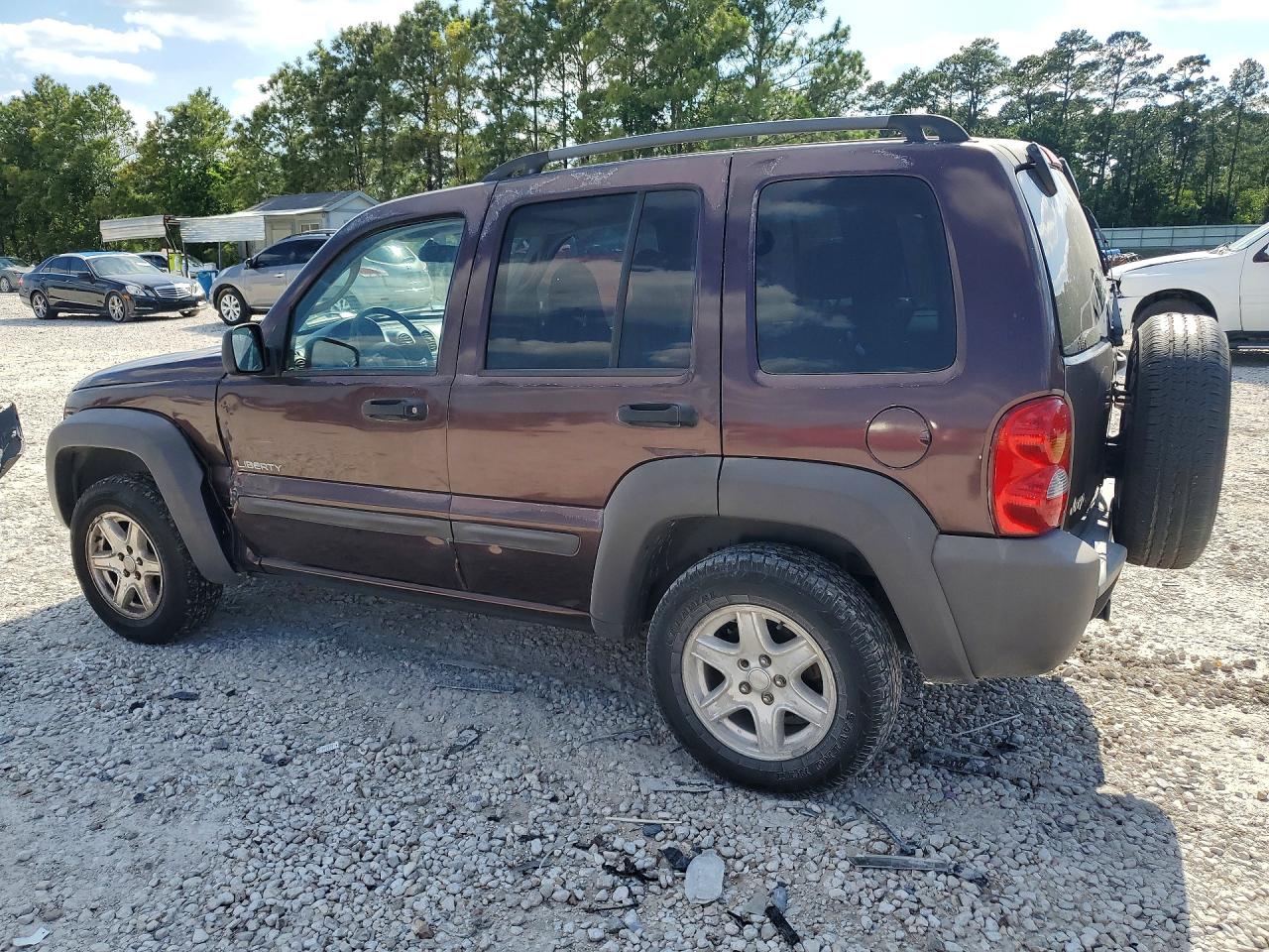 2004 Jeep Liberty Sport Burgundy vin: 1J4GK48K74W244411