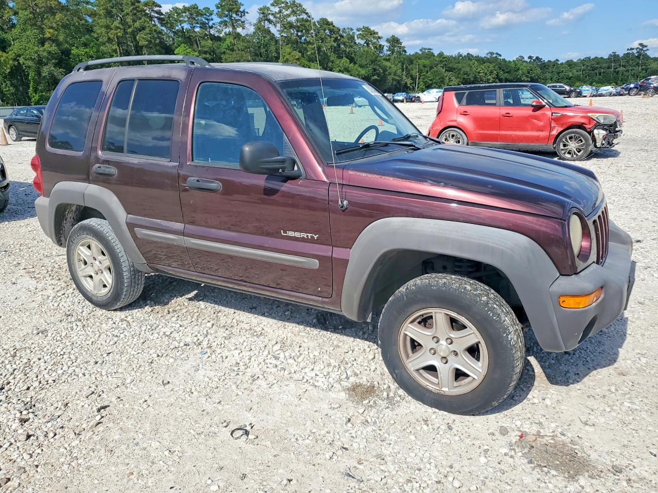 2004 Jeep Liberty Sport Burgundy vin: 1J4GK48K74W244411