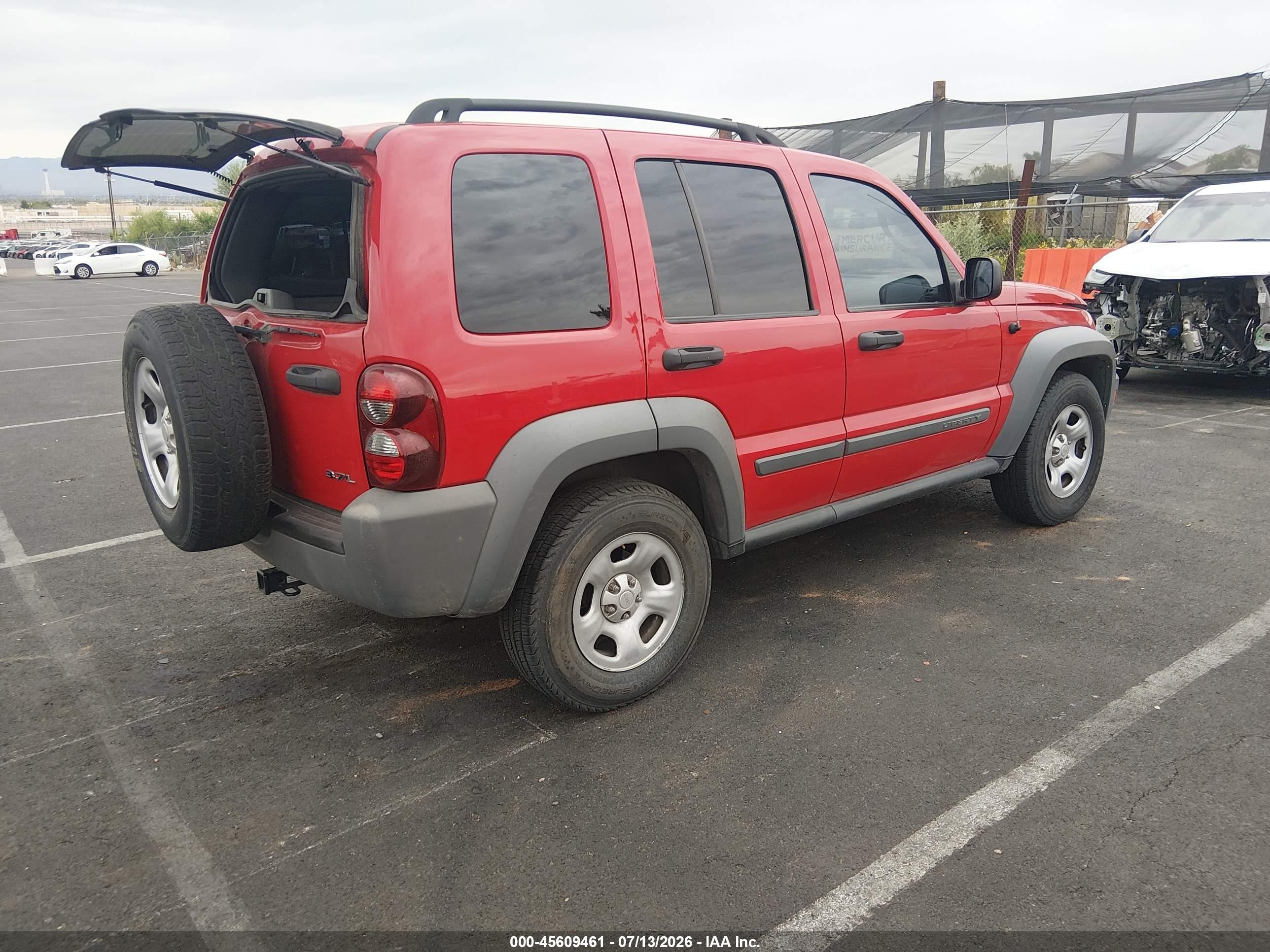 2005 Jeep Liberty Sport Red vin: 1J4GK48K75W625399