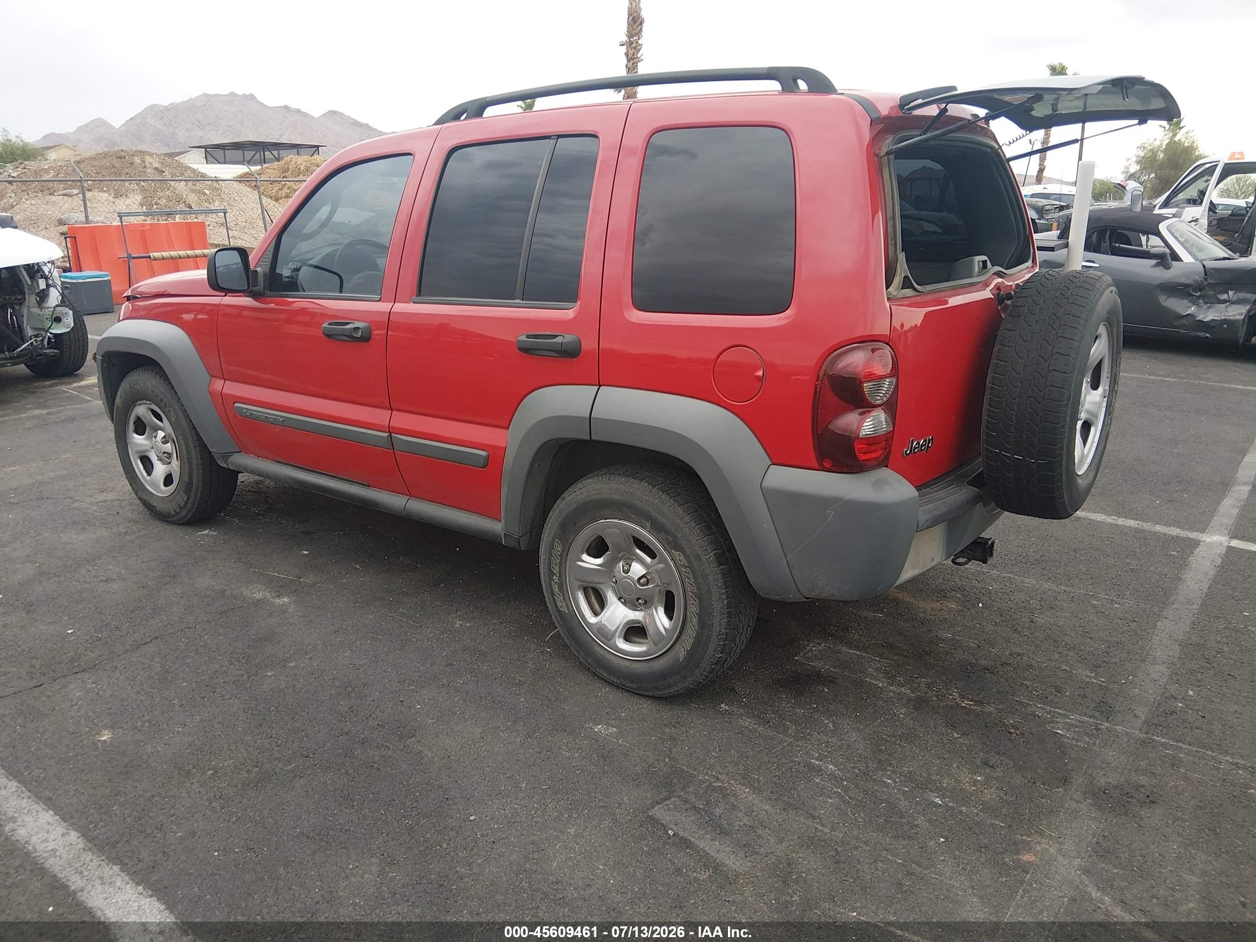2005 Jeep Liberty Sport Red vin: 1J4GK48K75W625399