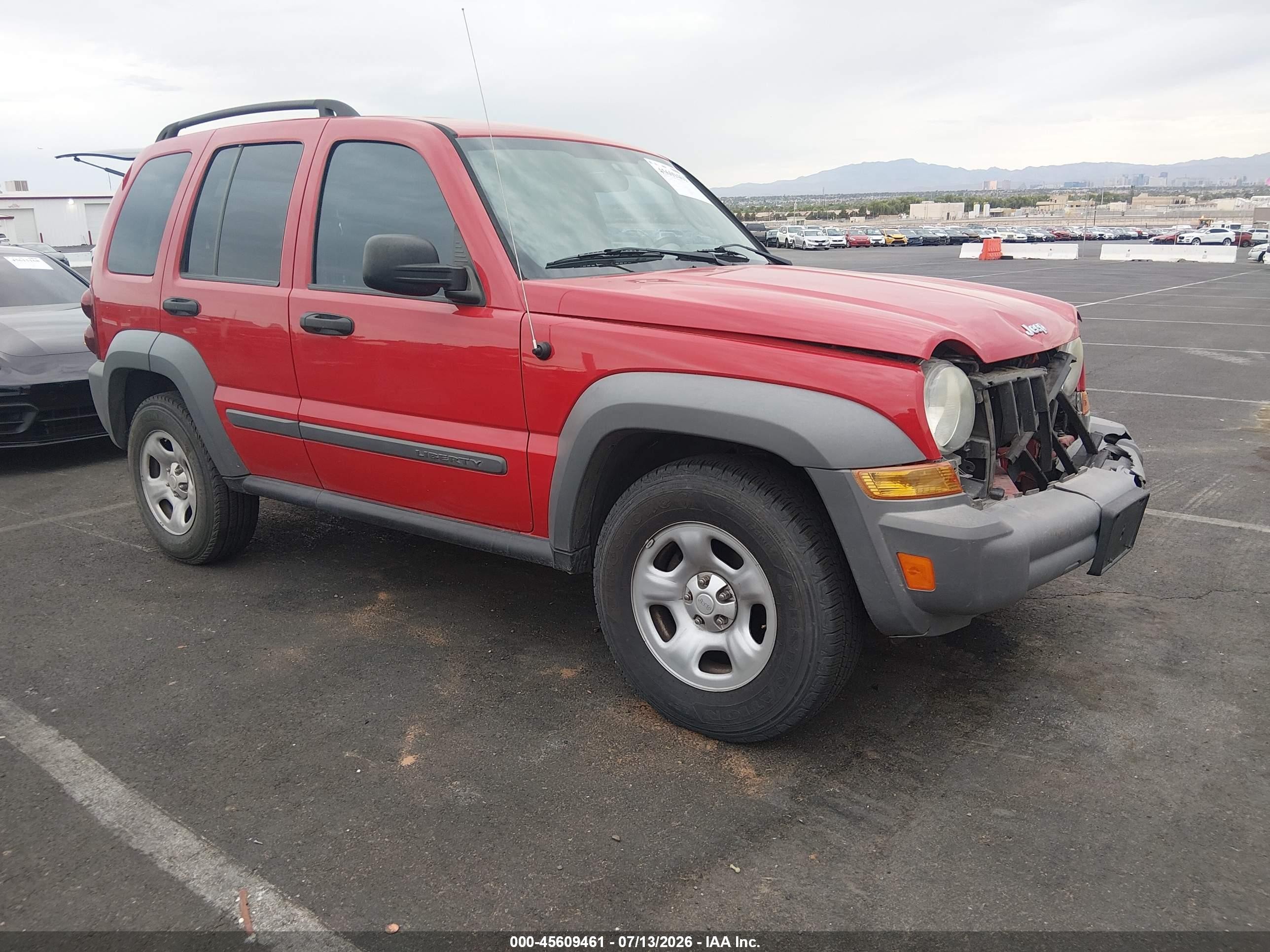 2005 Jeep Liberty Sport Red vin: 1J4GK48K75W625399