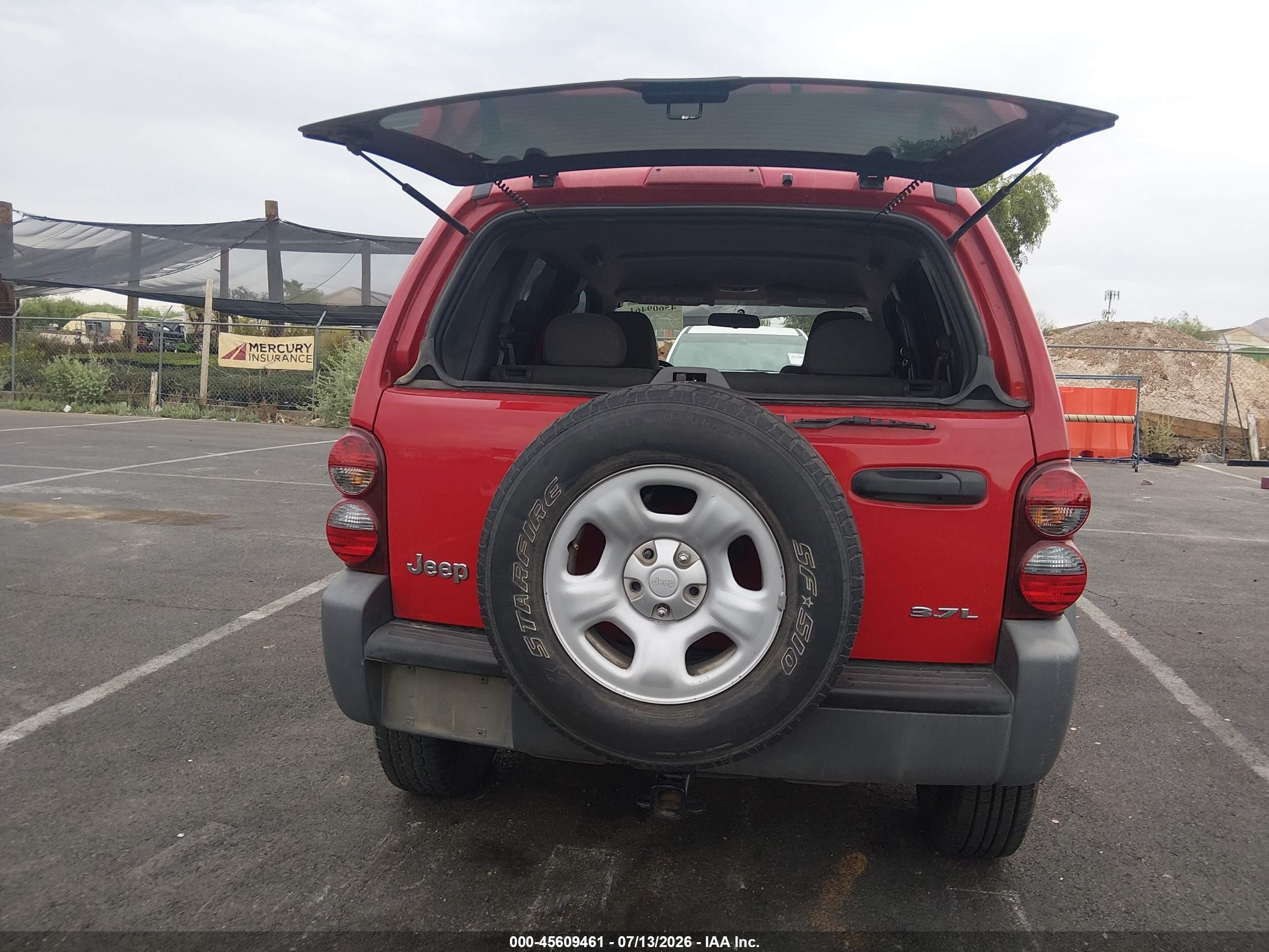 2005 Jeep Liberty Sport Red vin: 1J4GK48K75W625399