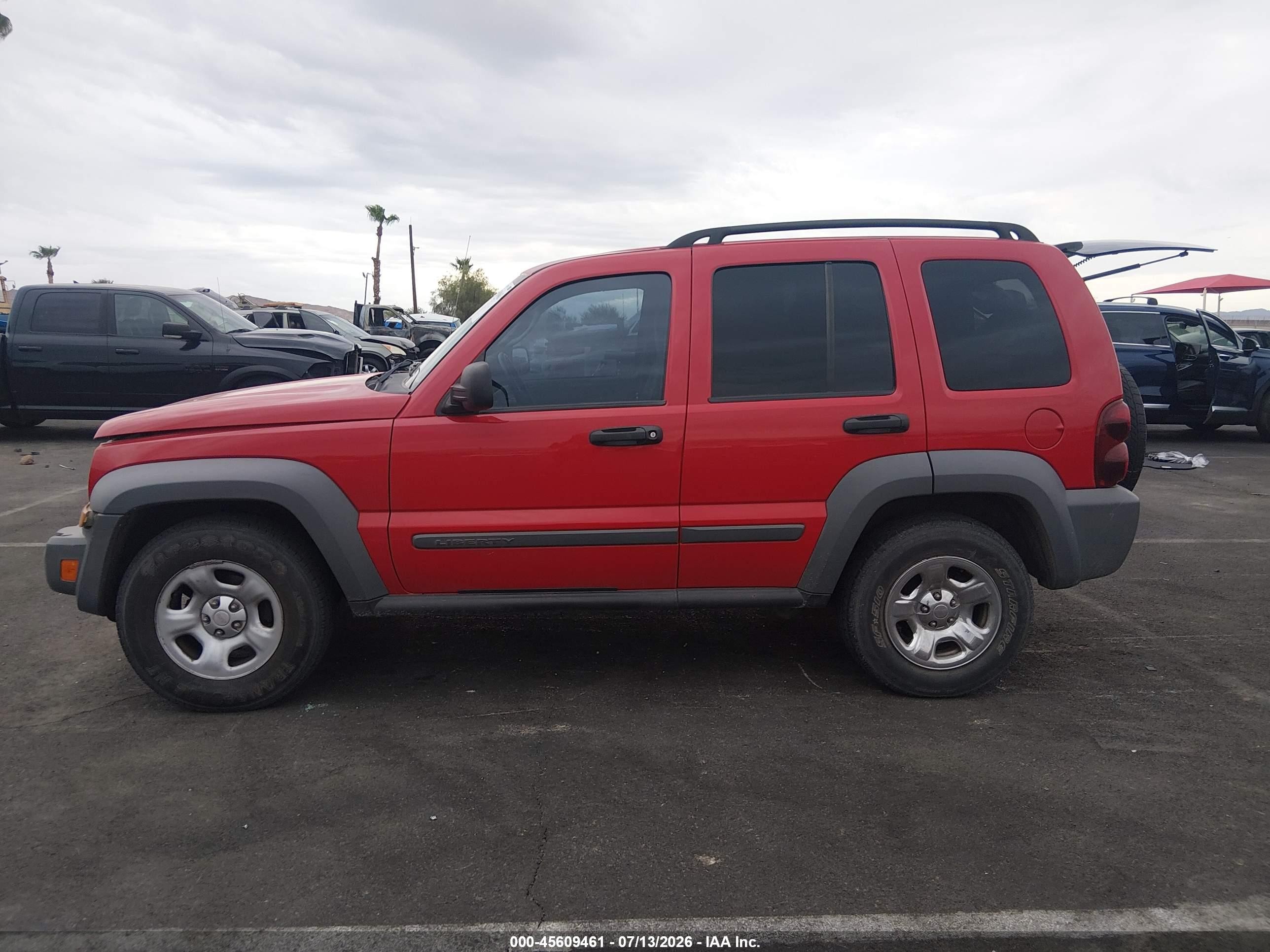 2005 Jeep Liberty Sport Red vin: 1J4GK48K75W625399
