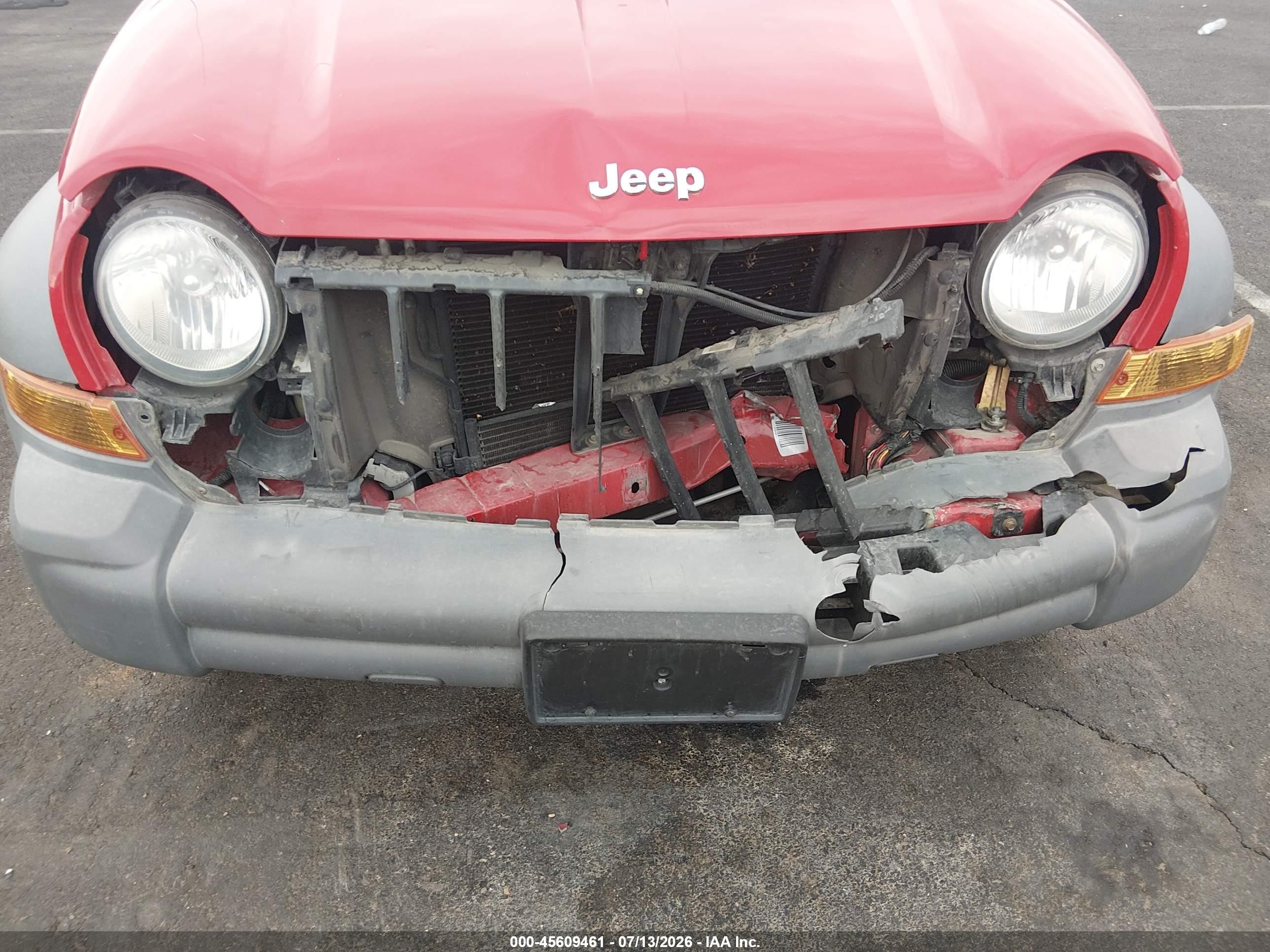 2005 Jeep Liberty Sport Red vin: 1J4GK48K75W625399