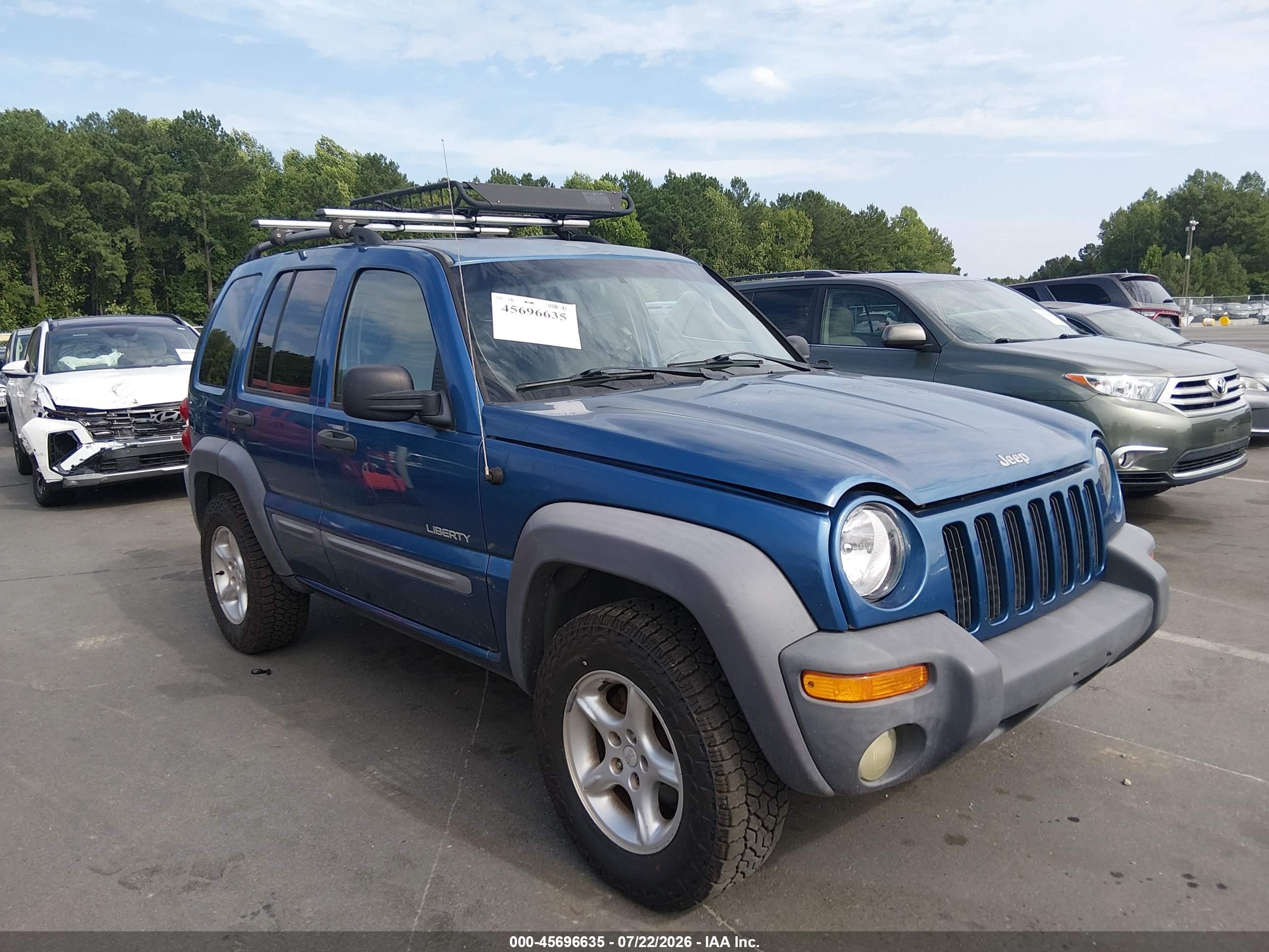 2004 Jeep Liberty Sport Blue vin: 1J4GK48K84W224409