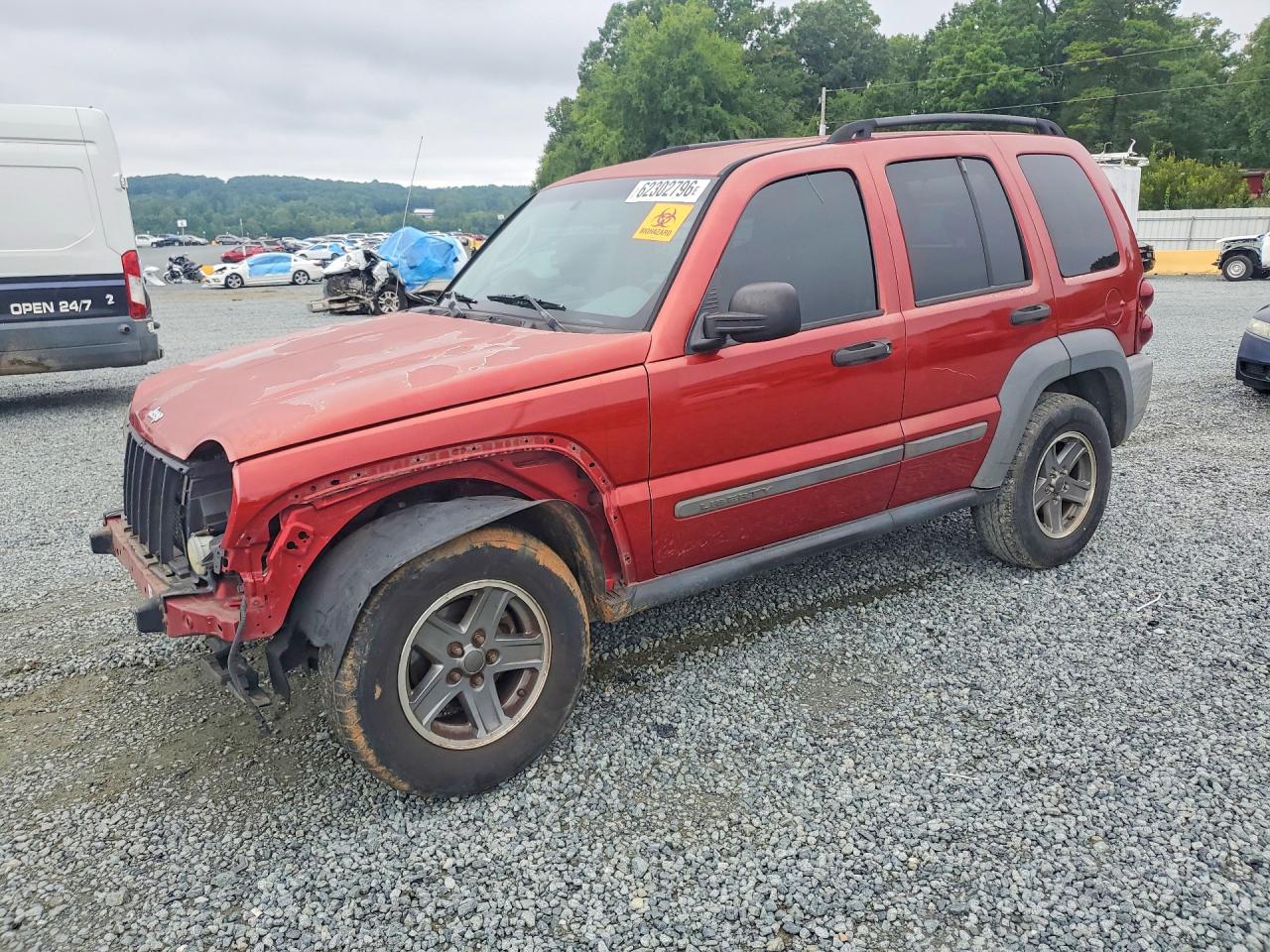 2007 Jeep Liberty Sport Red vin: 1J4GK48K87W541529