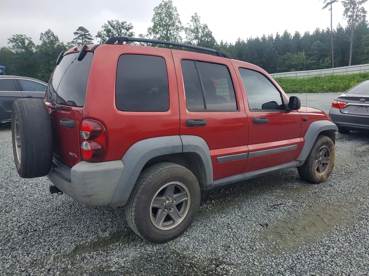 2007 Jeep Liberty Sport Red vin: 1J4GK48K87W541529