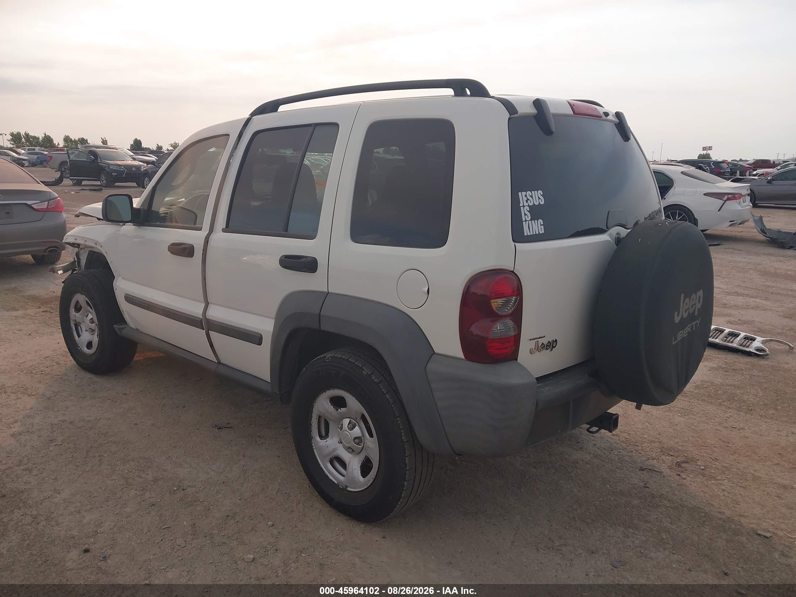 2007 Jeep Liberty Sport White vin: 1J4GK48K97W516414
