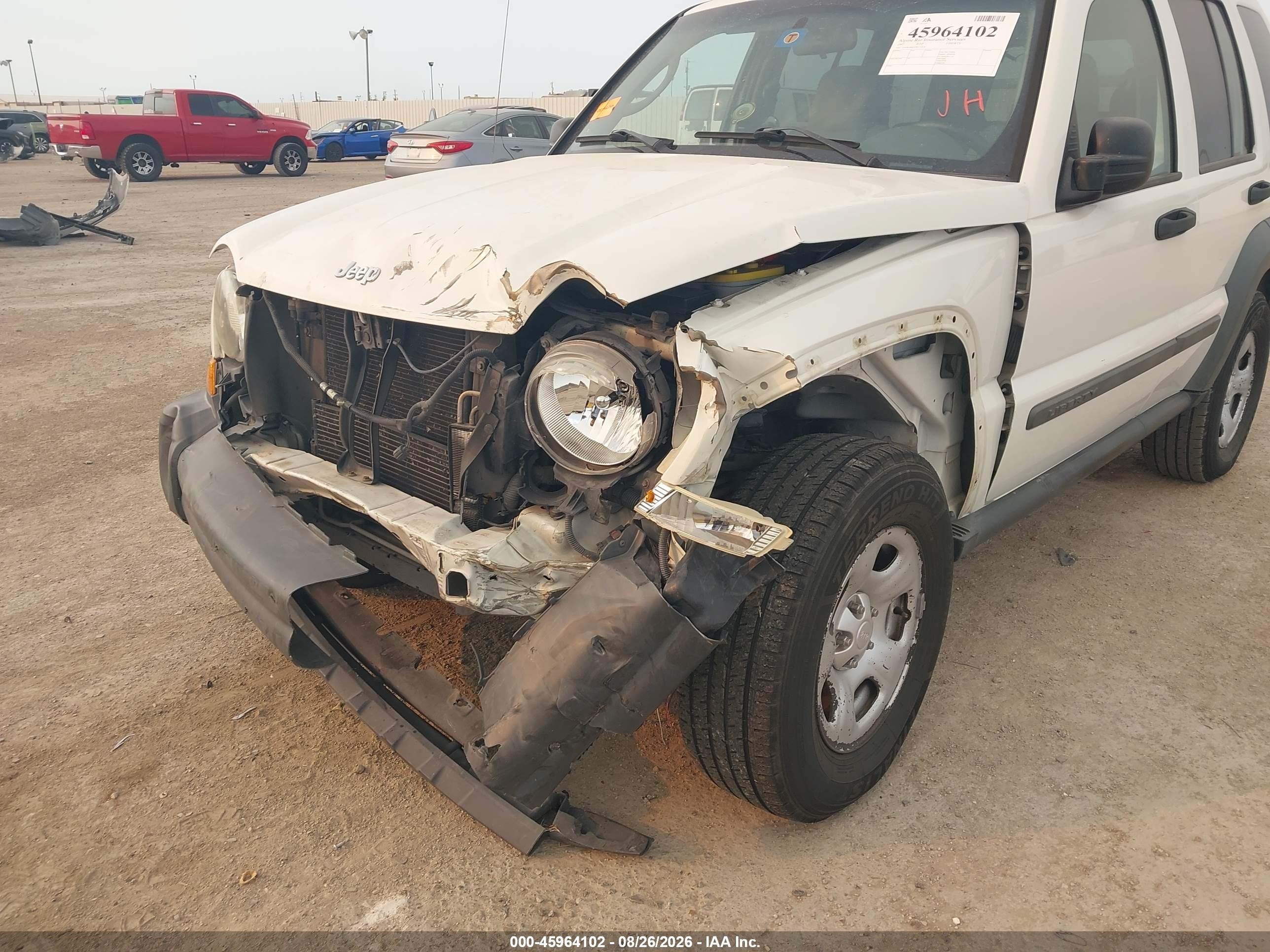 2007 Jeep Liberty Sport White vin: 1J4GK48K97W516414