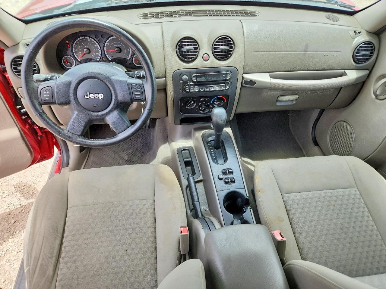 2007 Jeep Liberty Sport Red vin: 1J4GK48K97W593963