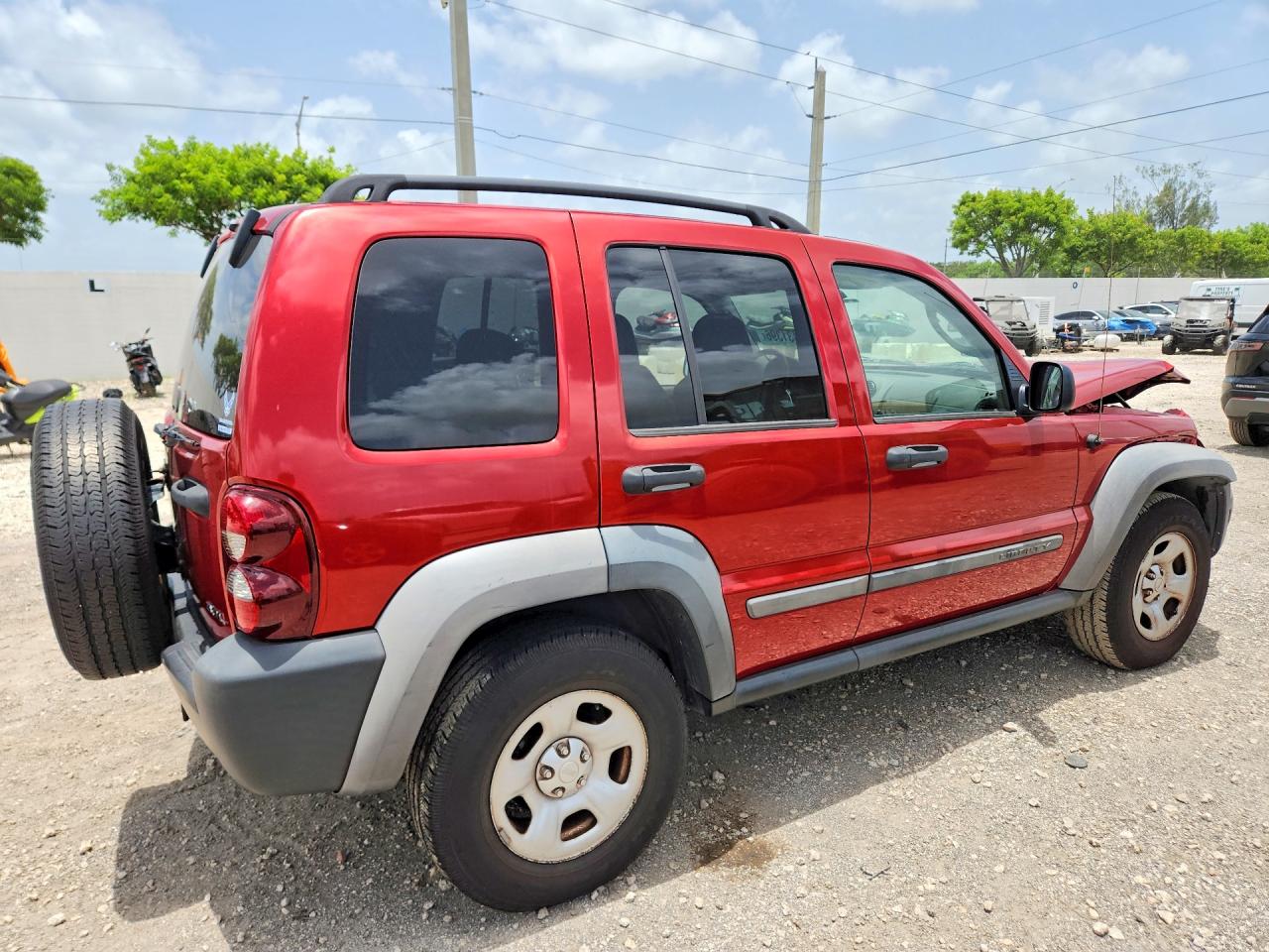 2007 Jeep Liberty Sport Red vin: 1J4GK48K97W593963