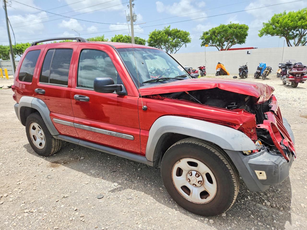 2007 Jeep Liberty Sport Red vin: 1J4GK48K97W593963