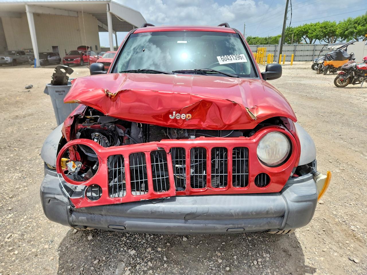 2007 Jeep Liberty Sport Red vin: 1J4GK48K97W593963