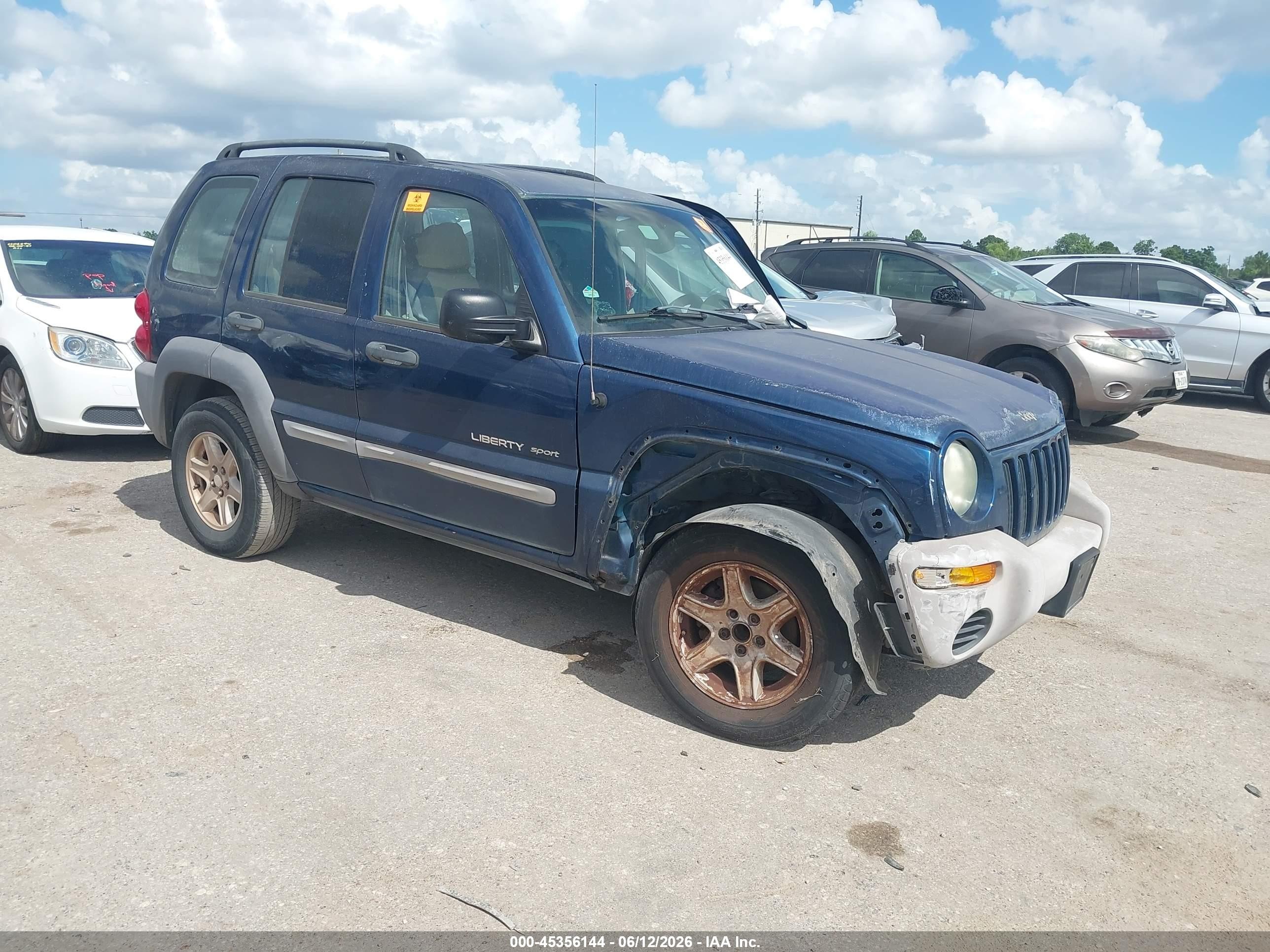 2003 Jeep Liberty Sport Blue vin: 1J4GK48KX3W622915
