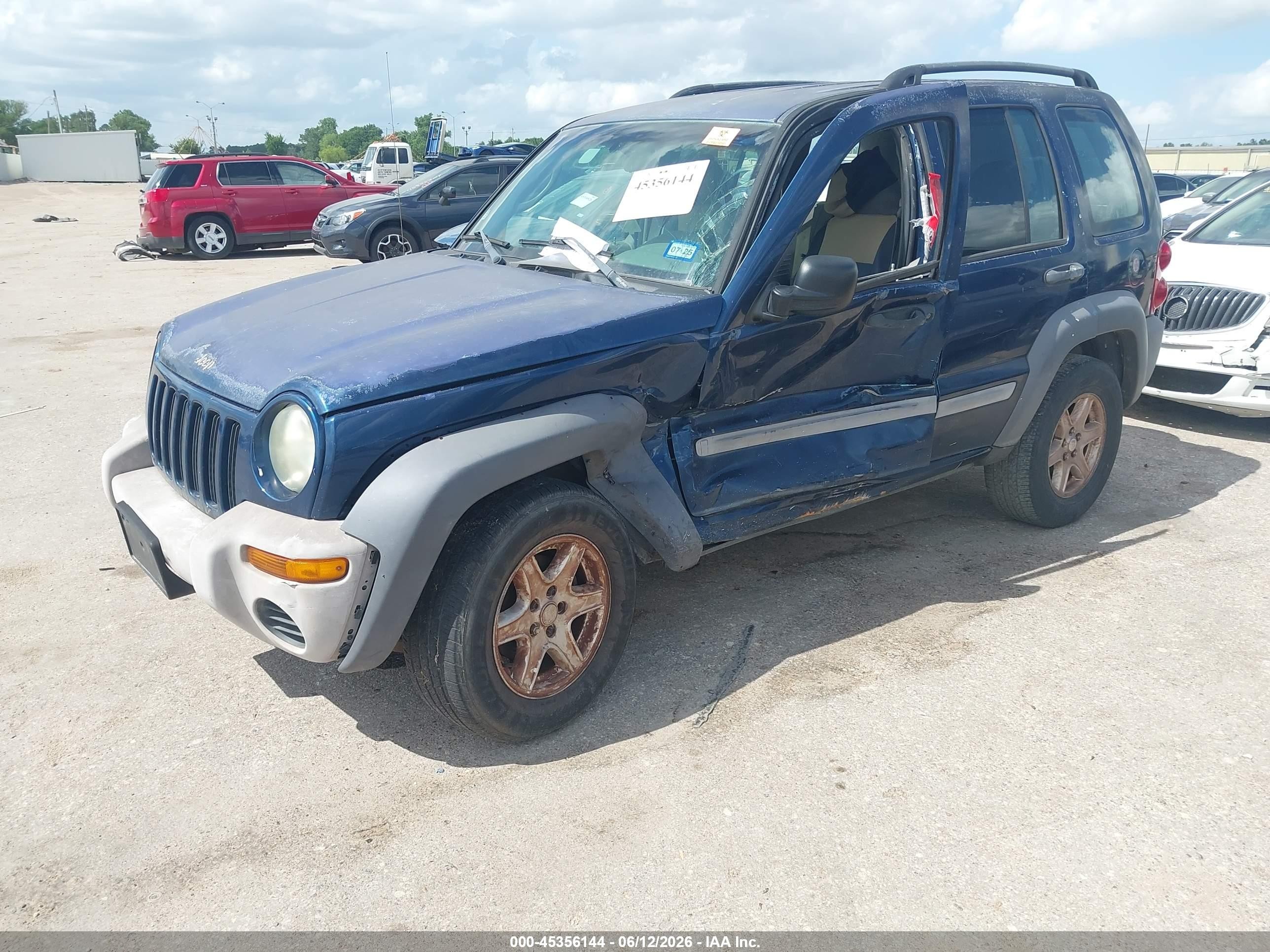 2003 Jeep Liberty Sport Blue vin: 1J4GK48KX3W622915