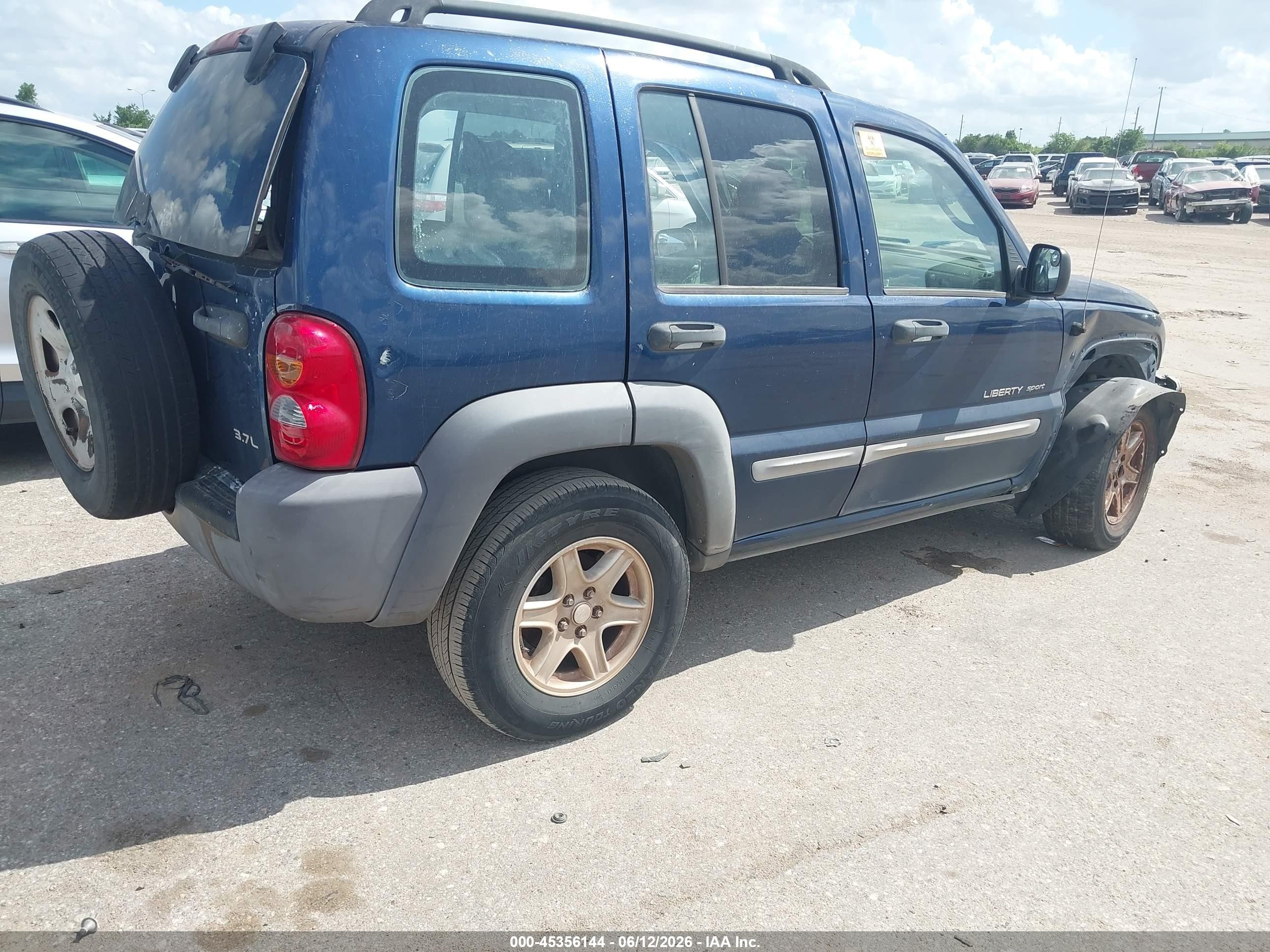 2003 Jeep Liberty Sport Blue vin: 1J4GK48KX3W622915