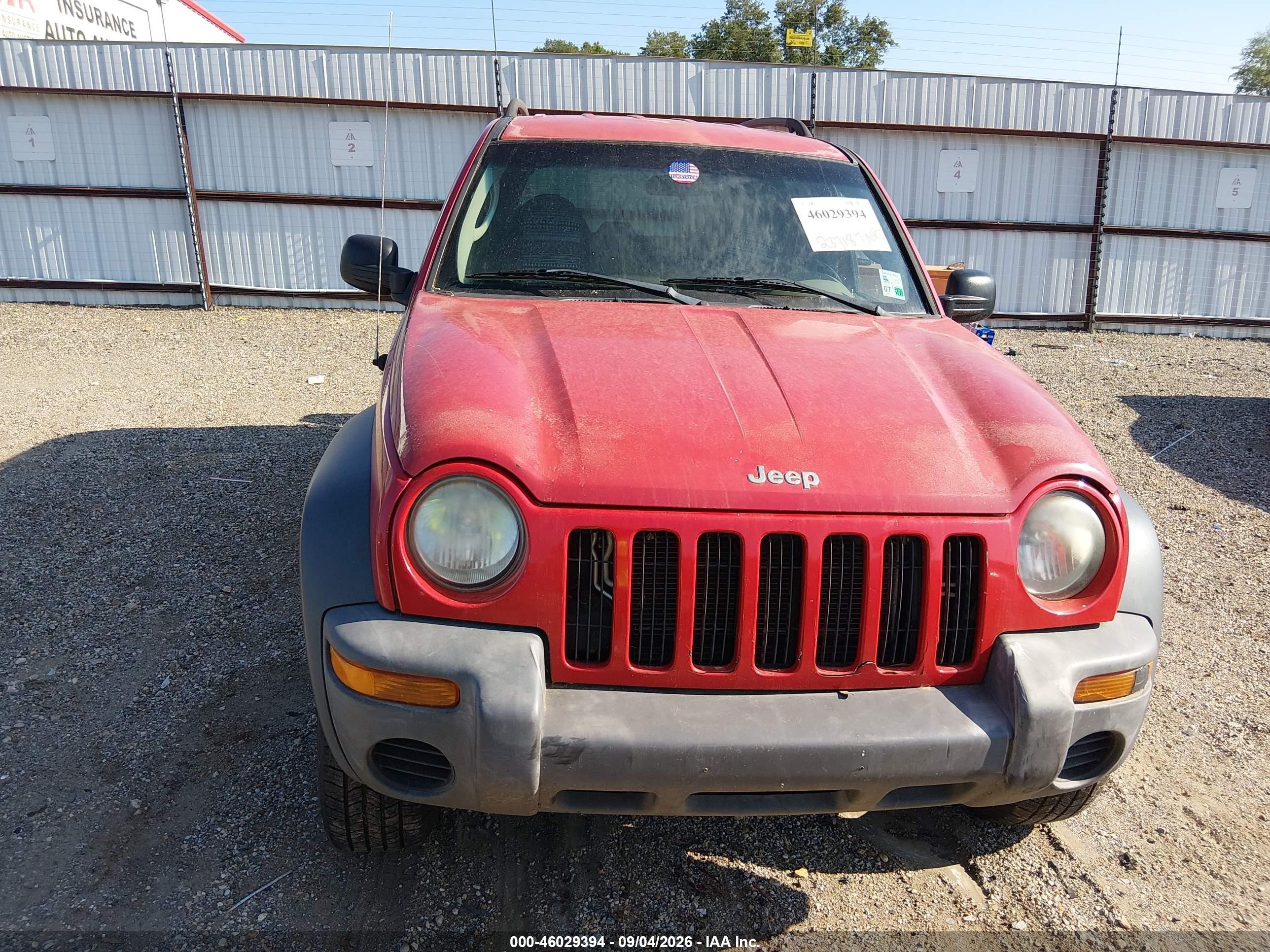 2003 Jeep Liberty Sport Red vin: 1J4GK48KX3W711223