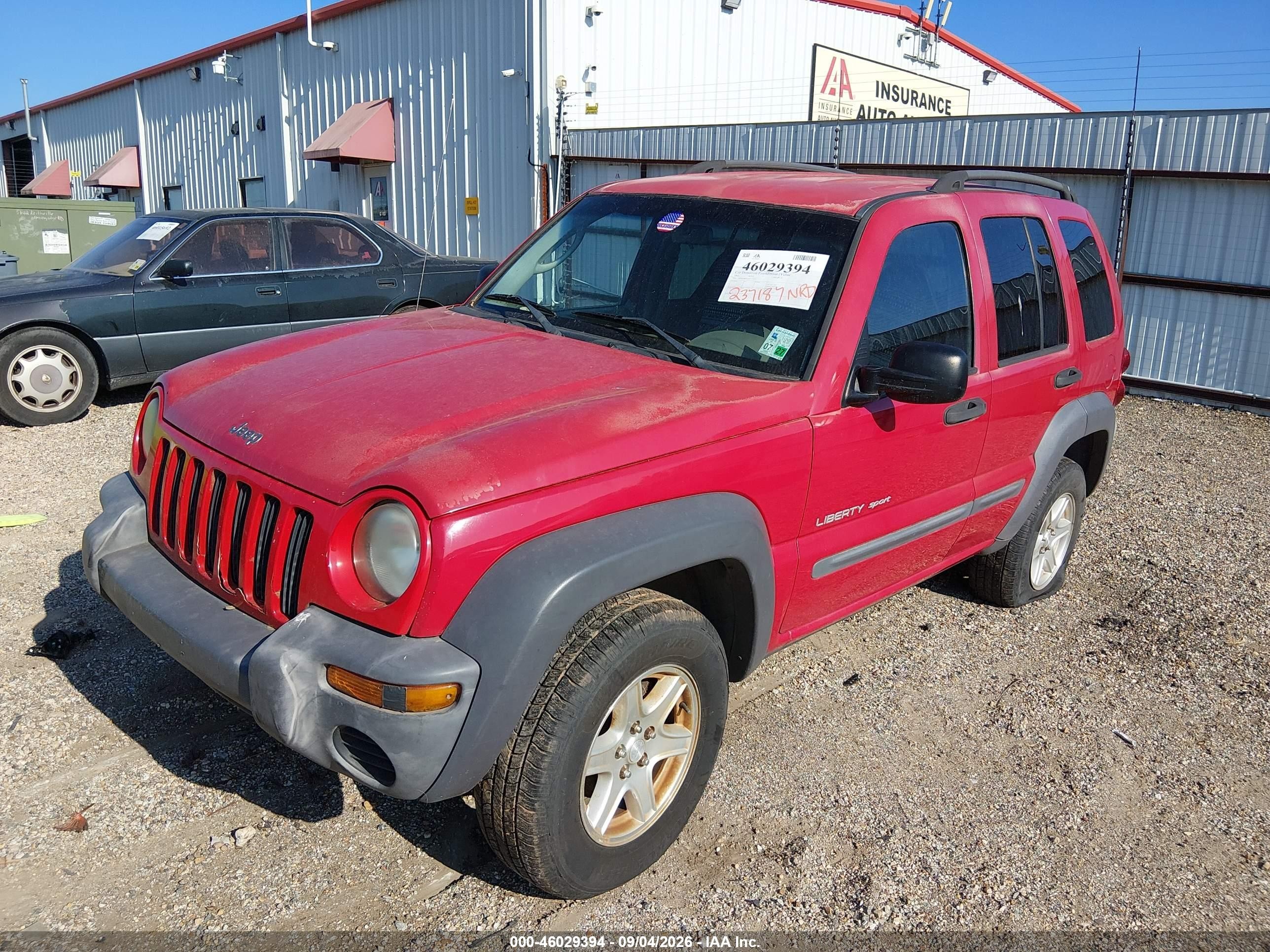 2003 Jeep Liberty Sport Red vin: 1J4GK48KX3W711223
