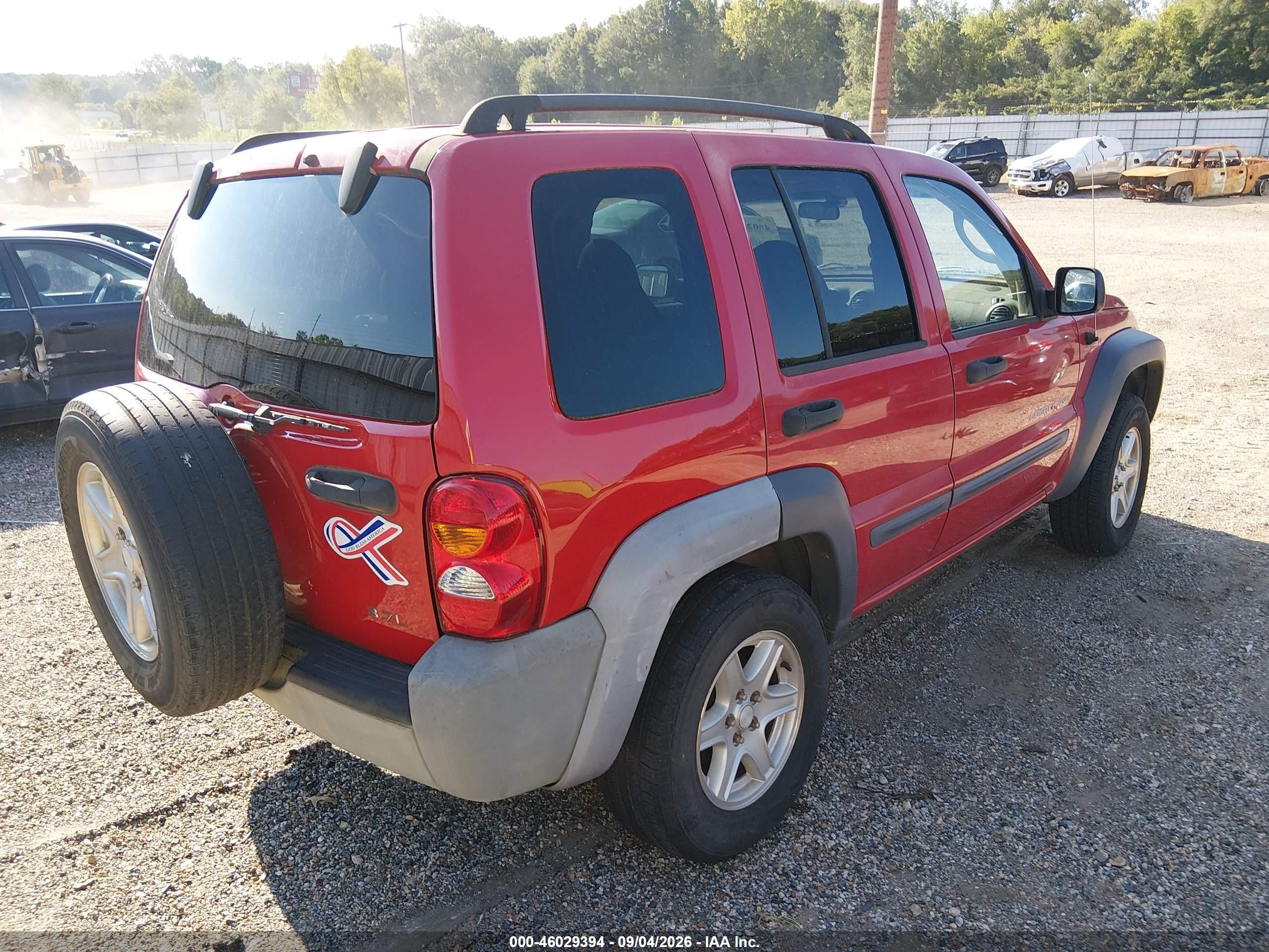 2003 Jeep Liberty Sport Red vin: 1J4GK48KX3W711223
