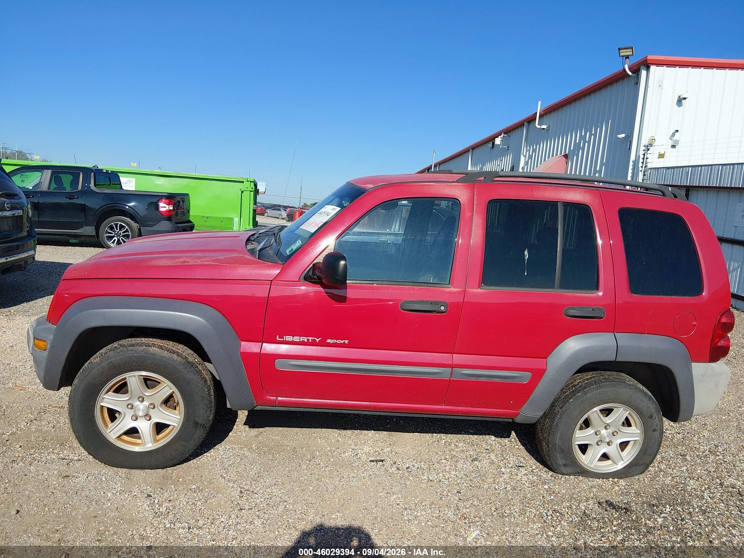 2003 Jeep Liberty Sport Red vin: 1J4GK48KX3W711223