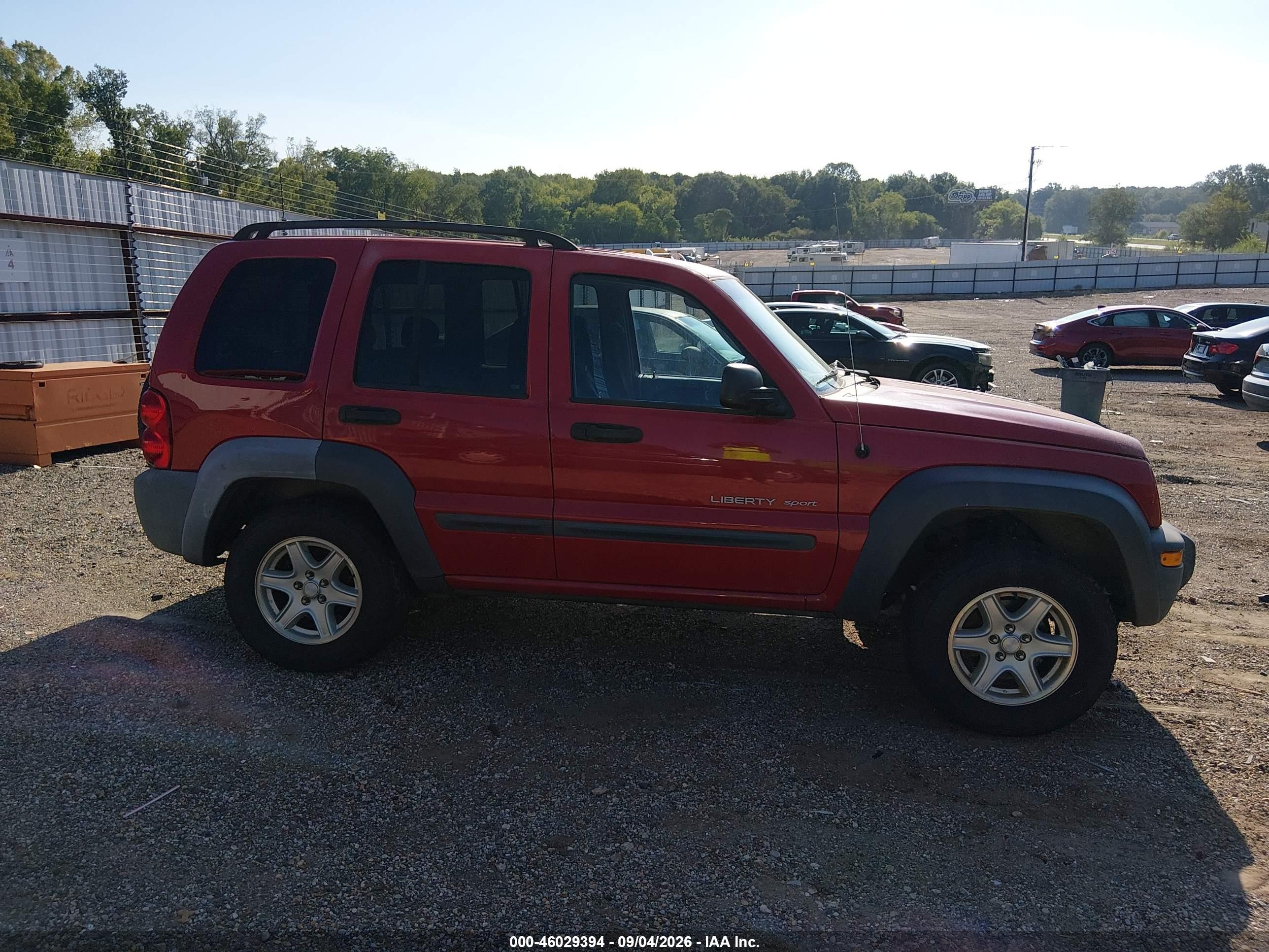 2003 Jeep Liberty Sport Red vin: 1J4GK48KX3W711223