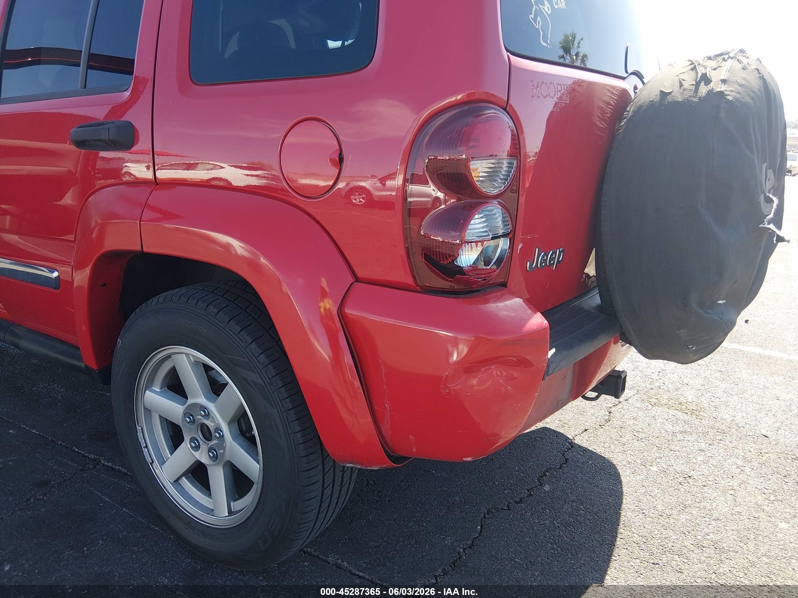 2005 Jeep Liberty Limited Edition Red vin: 1J4GK58K85W539833
