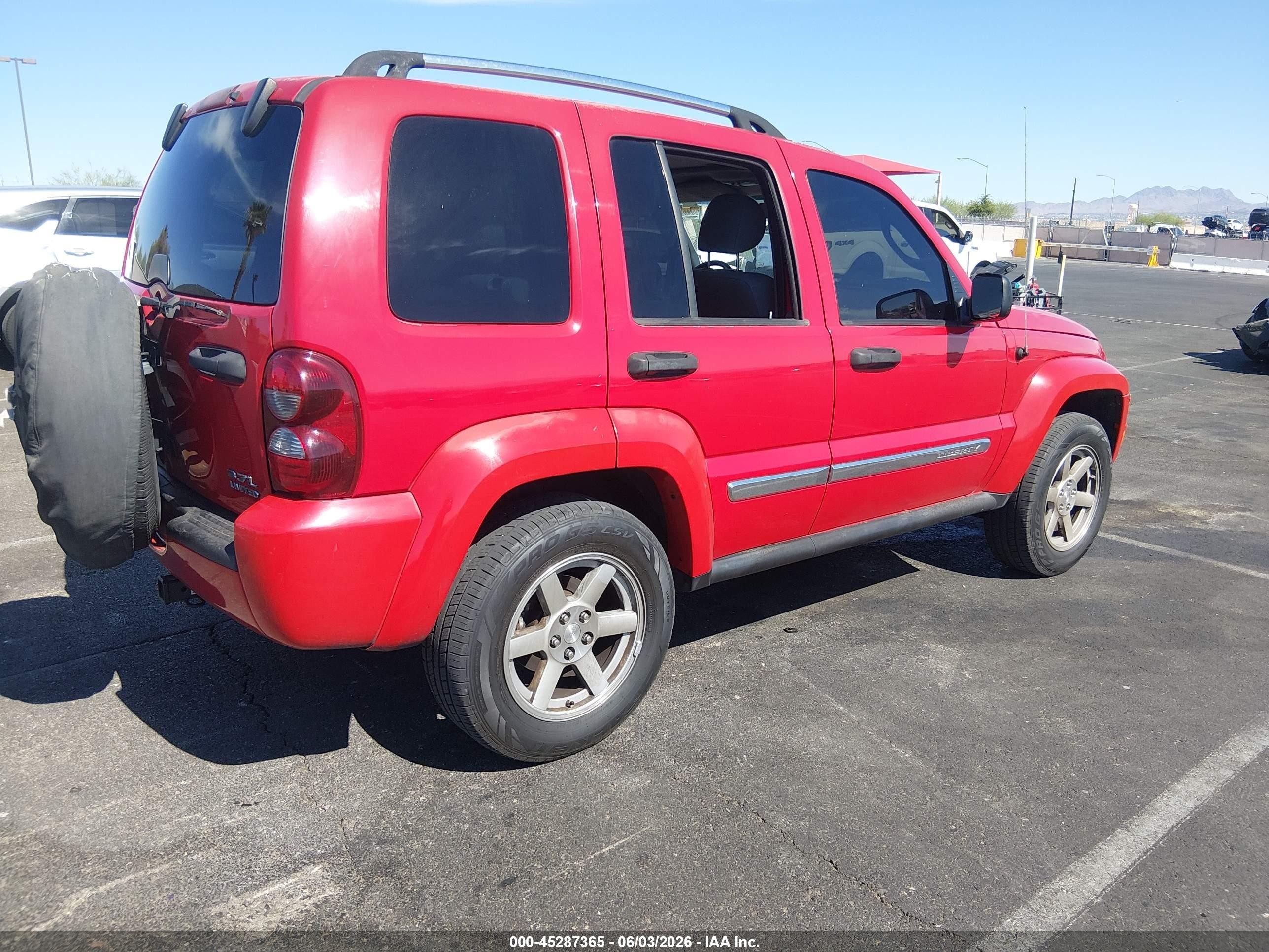 2005 Jeep Liberty Limited Edition Red vin: 1J4GK58K85W539833