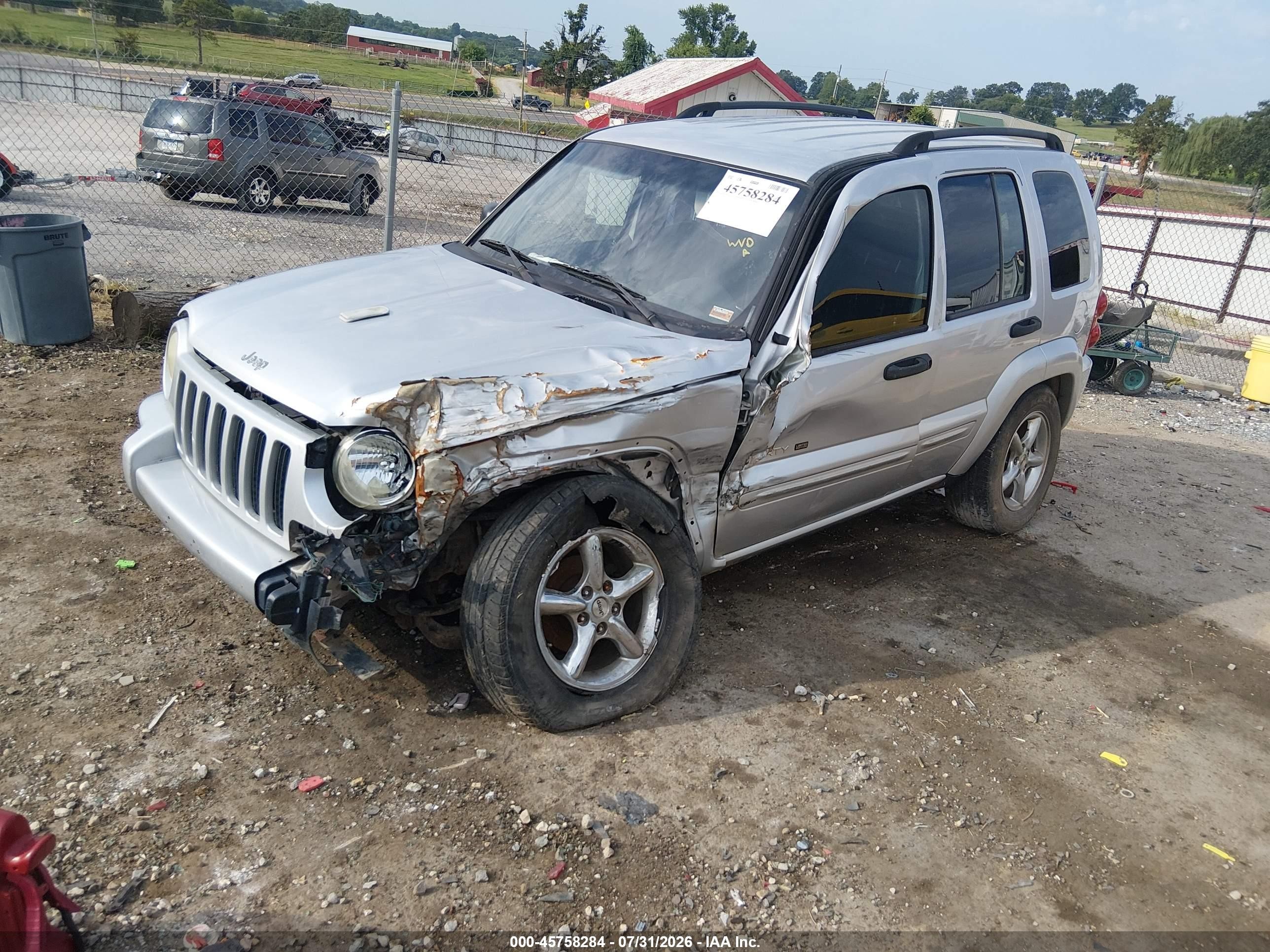 2002 Jeep Liberty Limited Edition Silver vin: 1J4GK58K92W286243