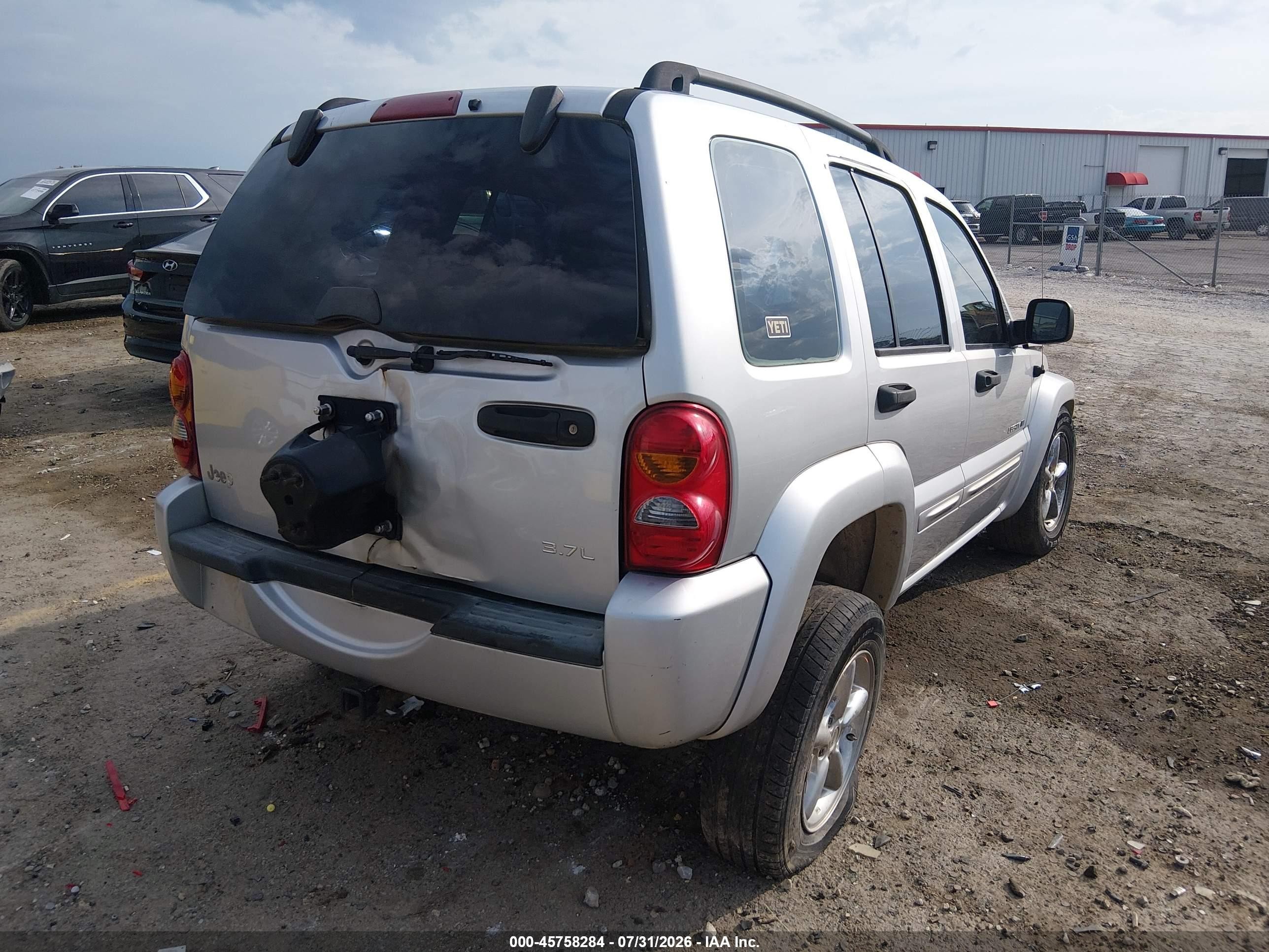 2002 Jeep Liberty Limited Edition Silver vin: 1J4GK58K92W286243