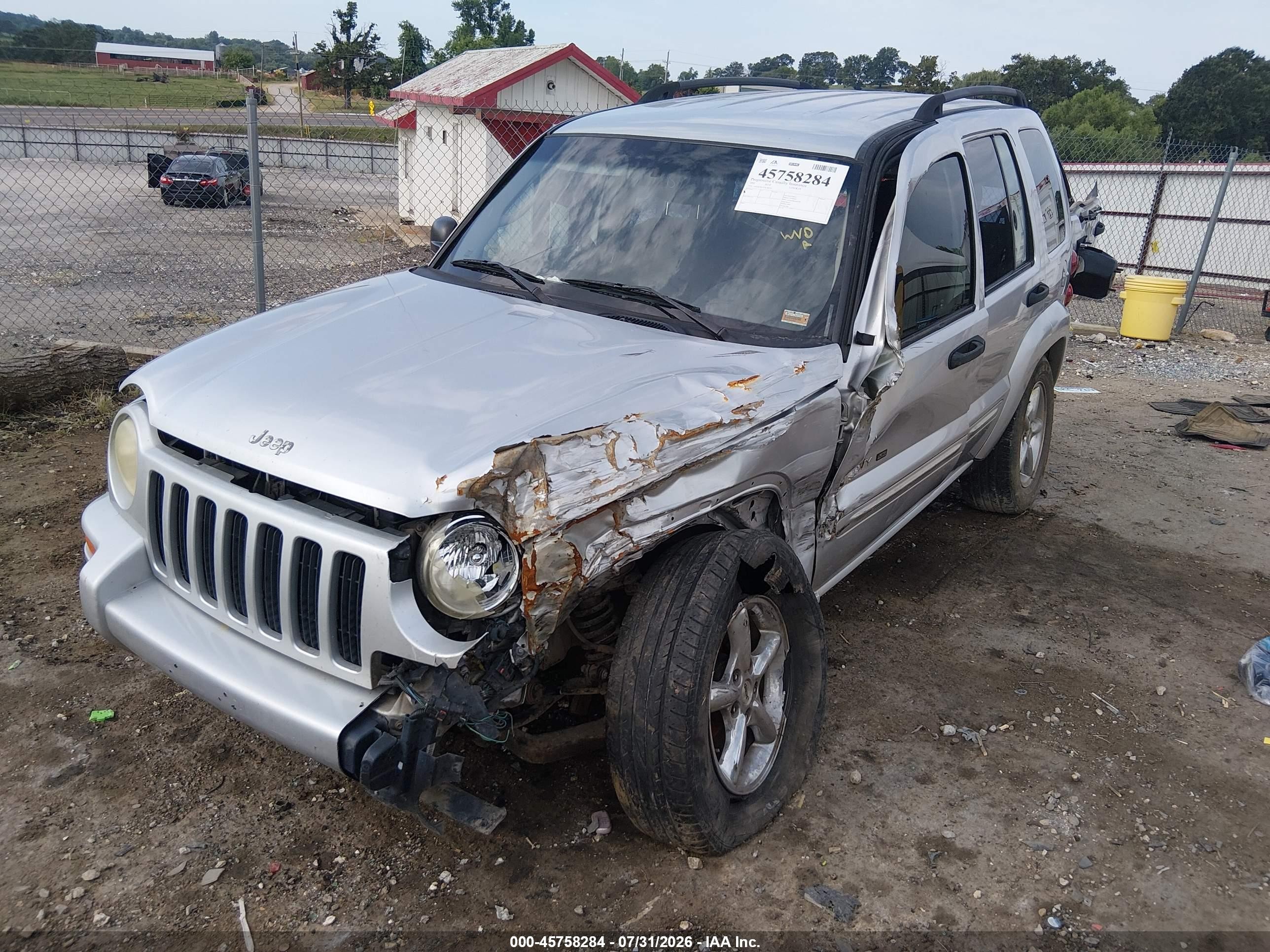 2002 Jeep Liberty Limited Edition Silver vin: 1J4GK58K92W286243