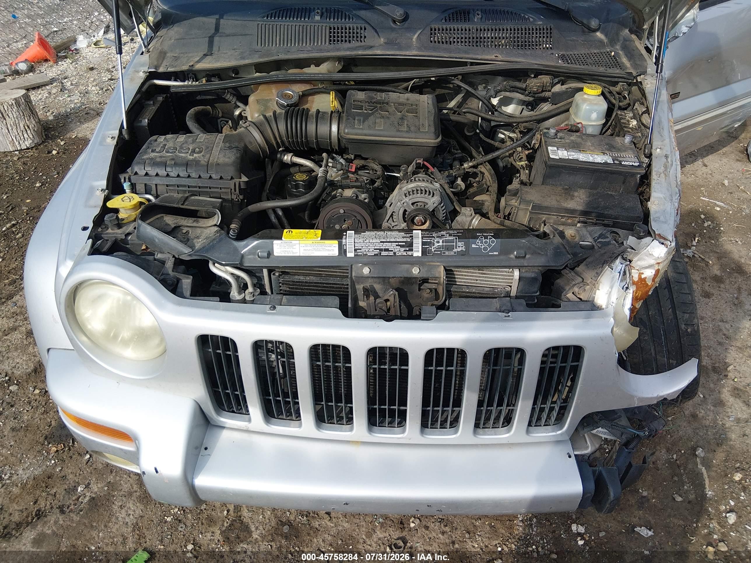 2002 Jeep Liberty Limited Edition Silver vin: 1J4GK58K92W286243