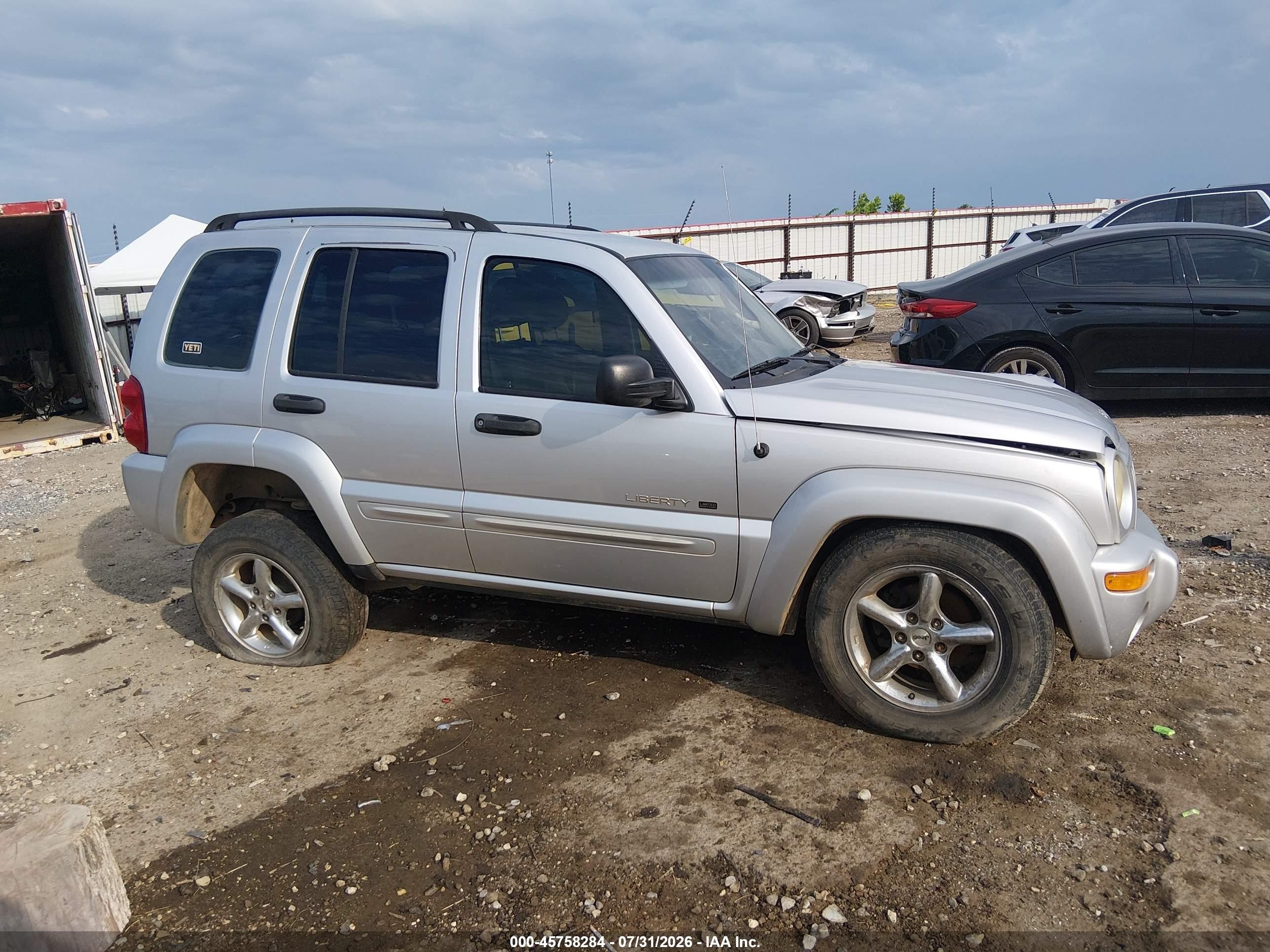 2002 Jeep Liberty Limited Edition Silver vin: 1J4GK58K92W286243