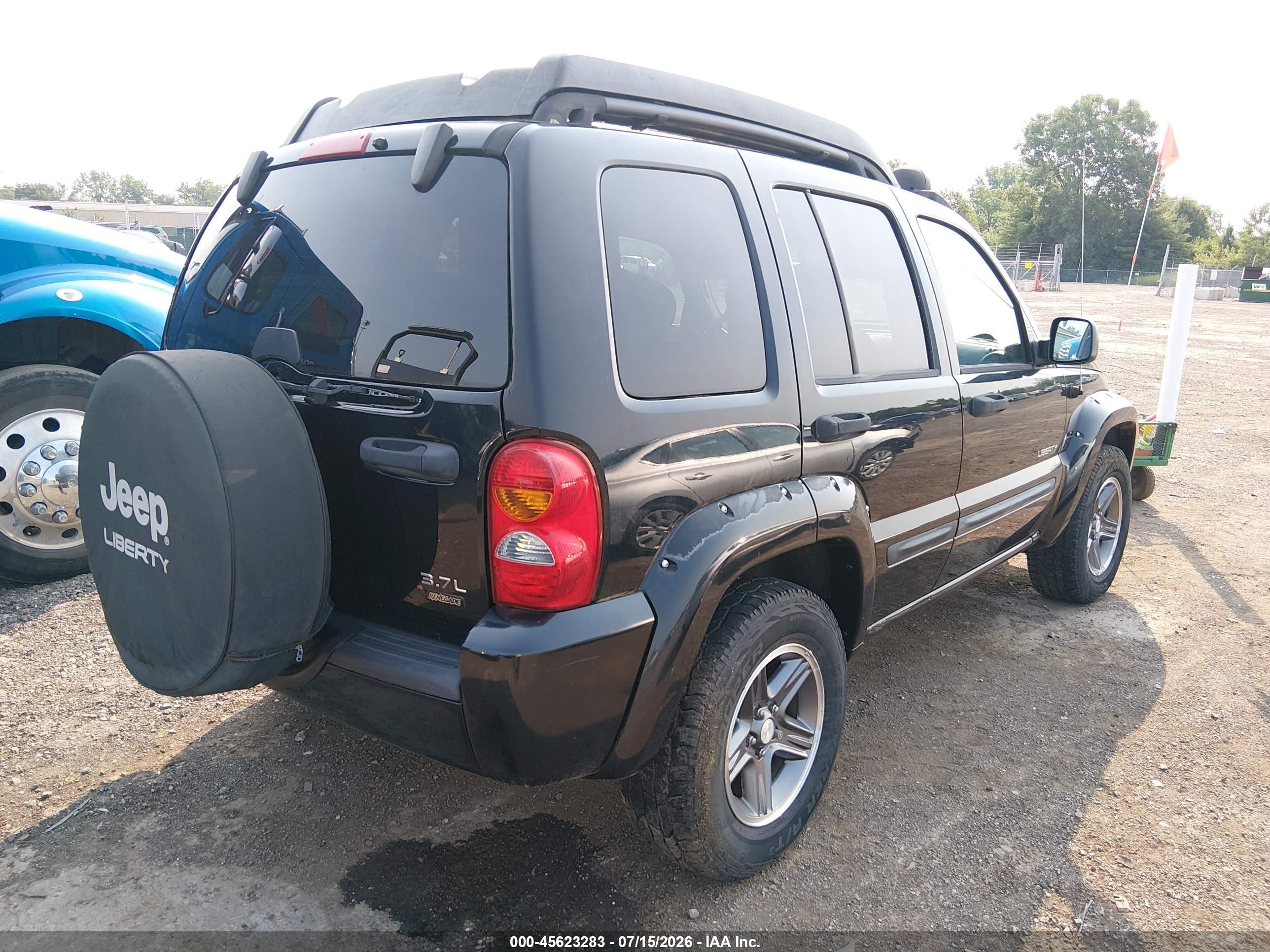 2004 Jeep Liberty Renegade Black vin: 1J4GL38K54W105580