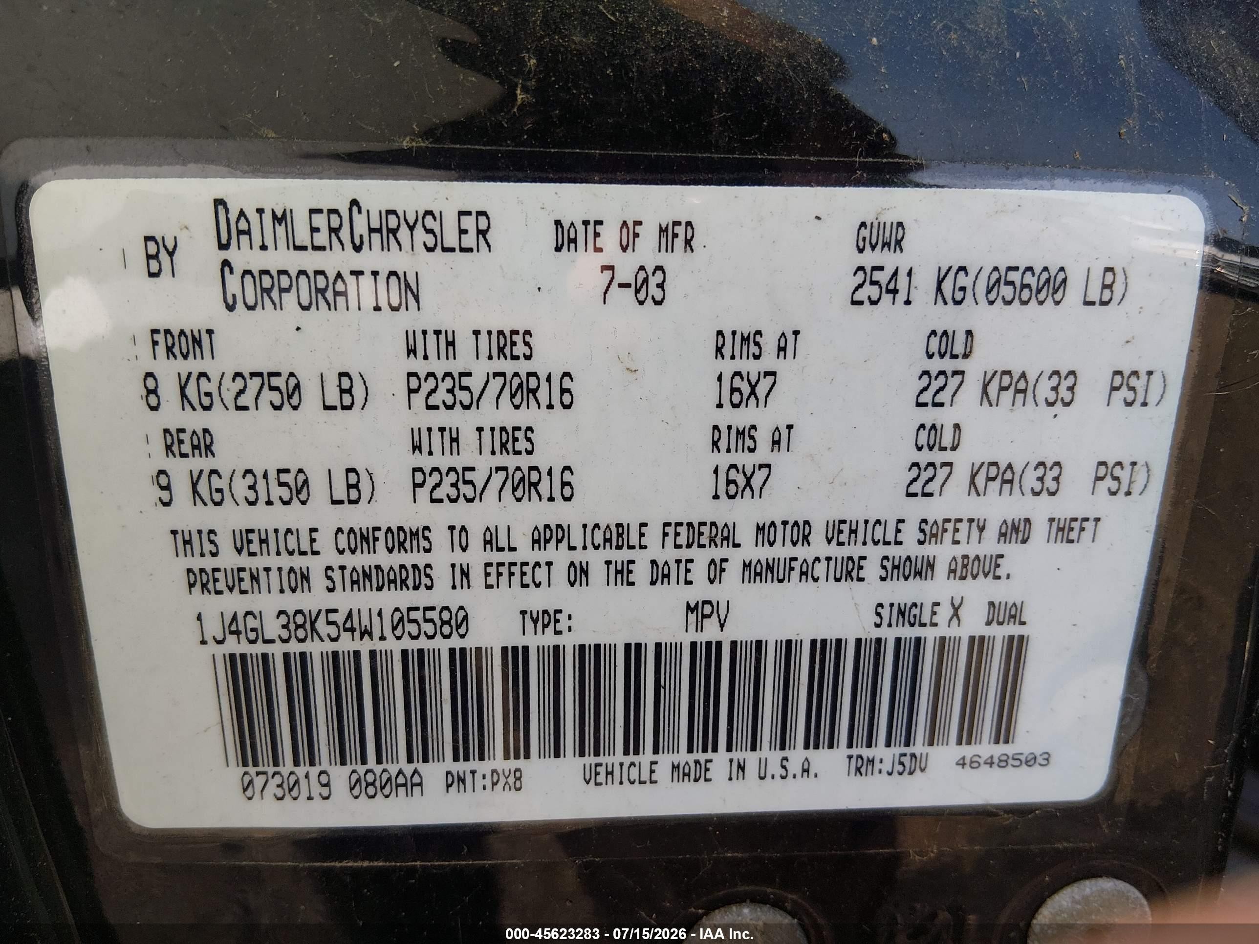 2004 Jeep Liberty Renegade Black vin: 1J4GL38K54W105580
