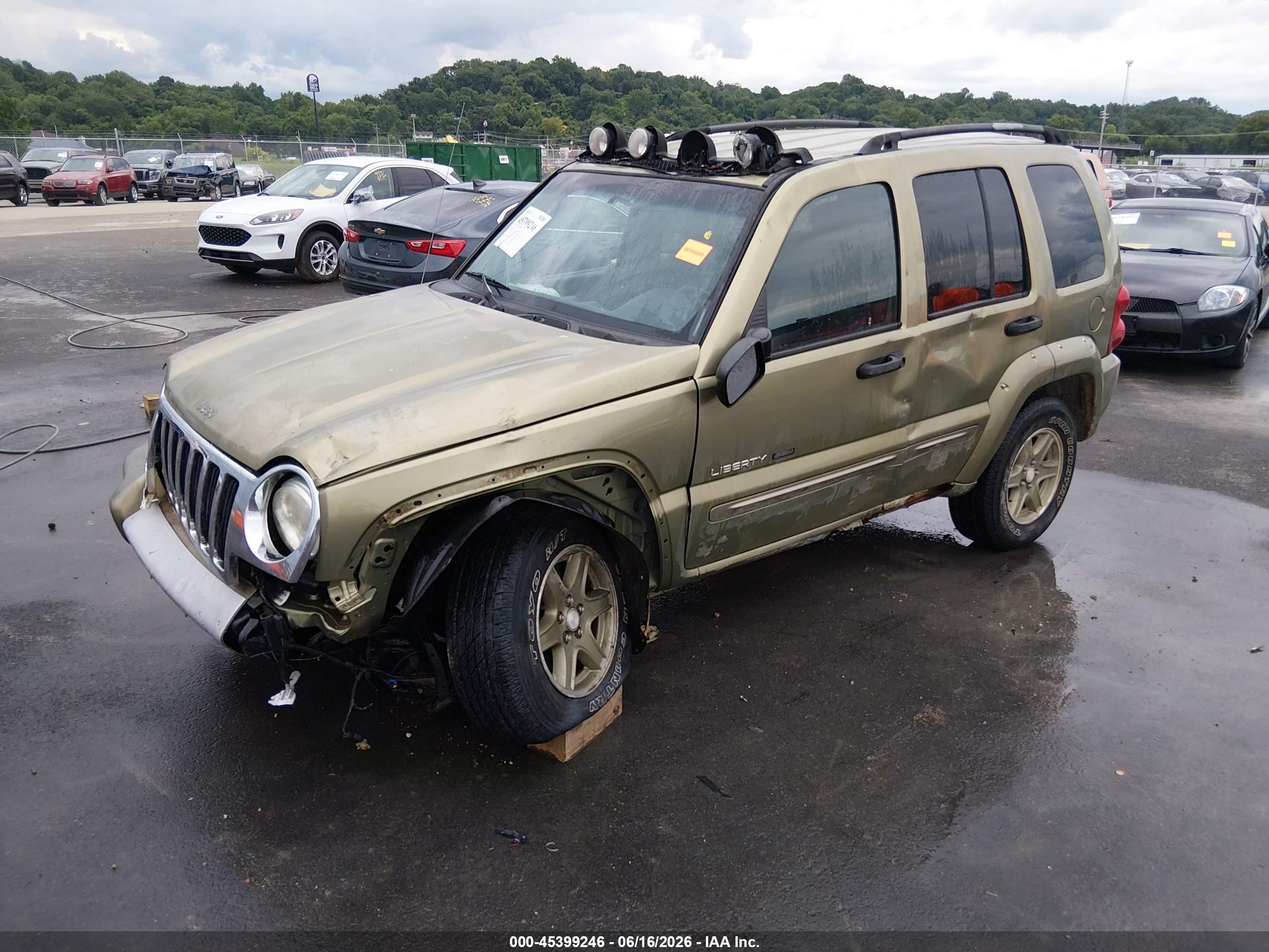 2002 Jeep Liberty Renegade Green vin: 1J4GL38K62W332757