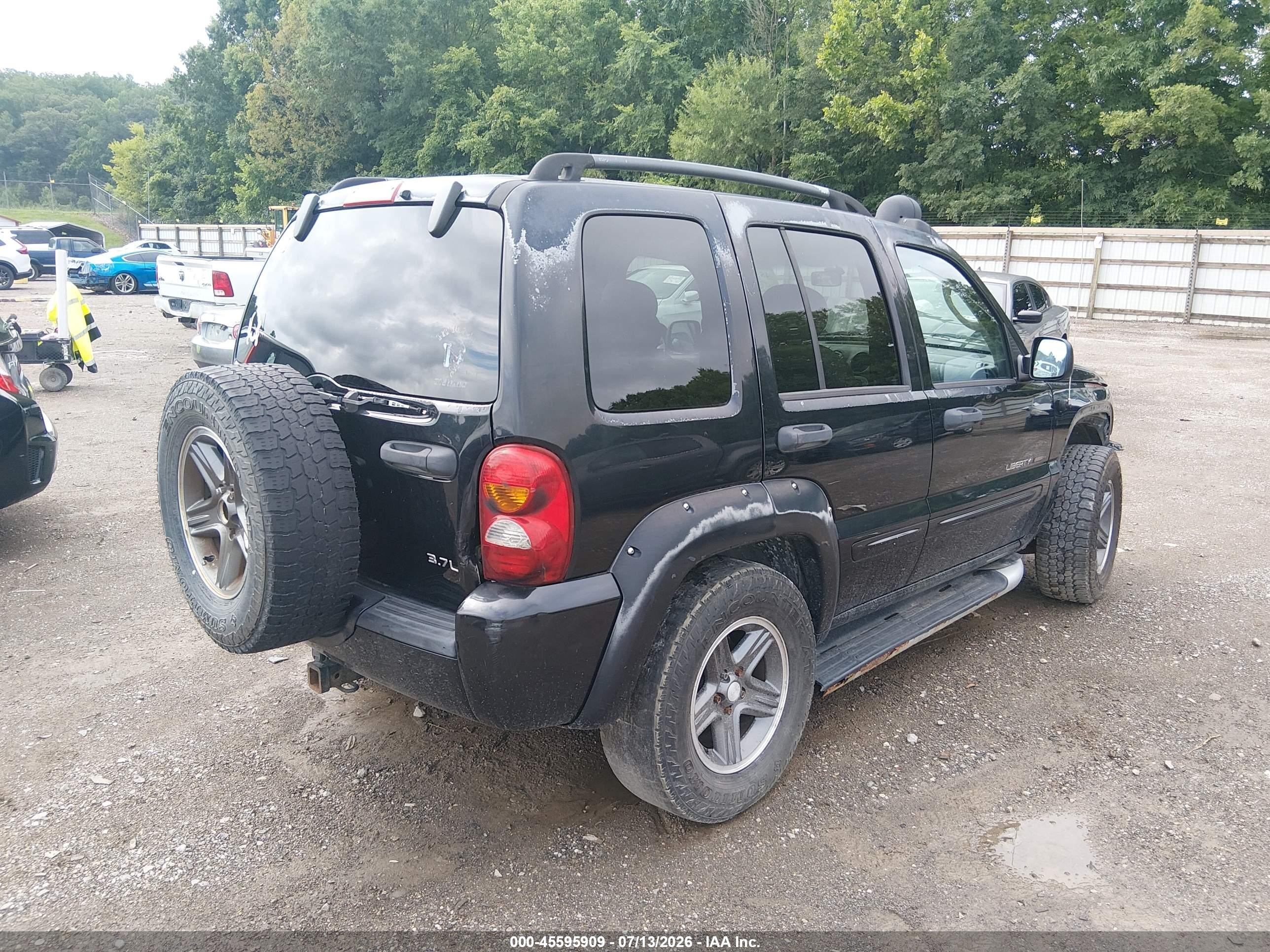 2003 Jeep Liberty Renegade Black vin: 1J4GL38K63W642635