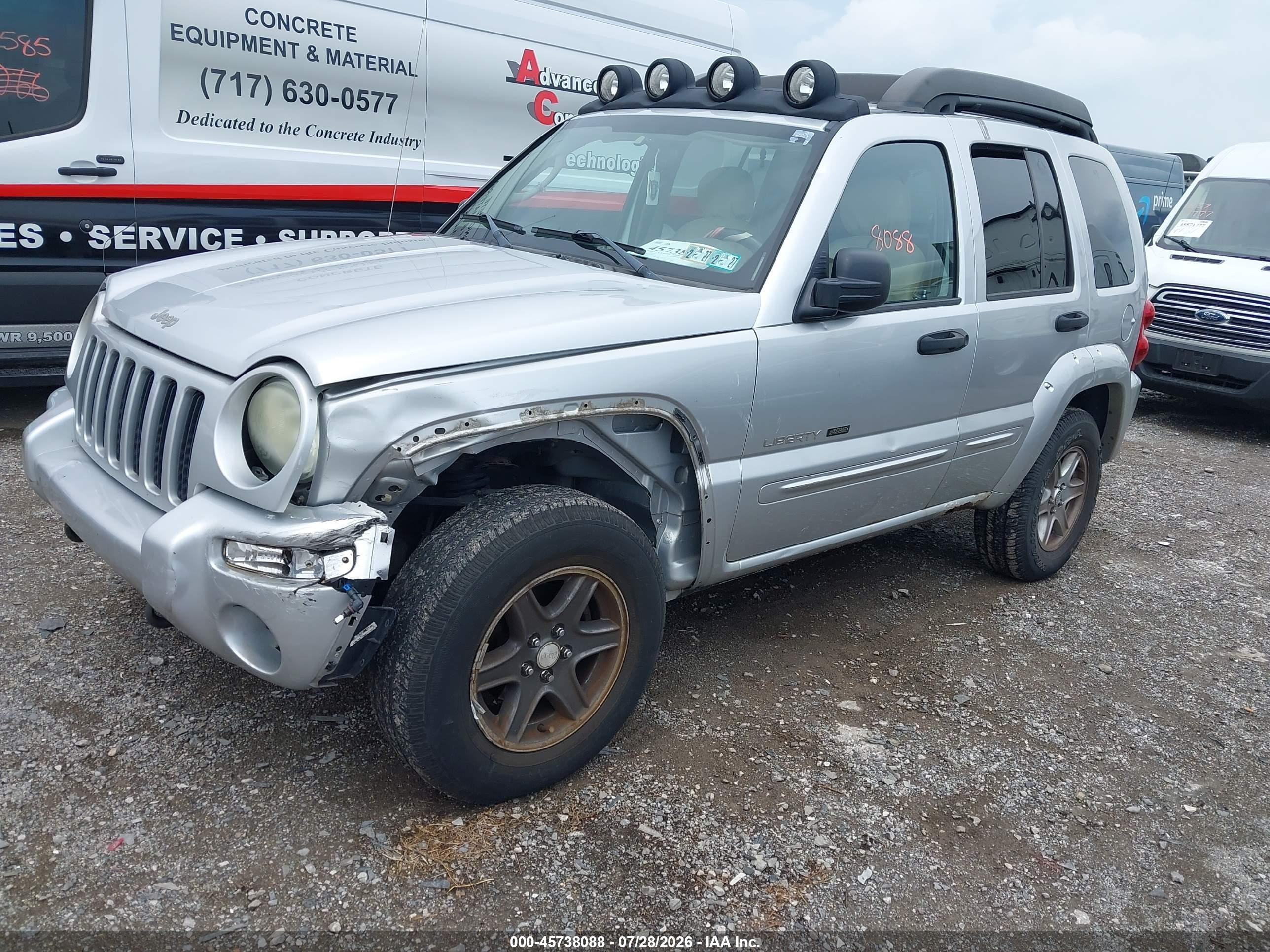 2003 Jeep Liberty Renegade Silver vin: 1J4GL38K93W569583