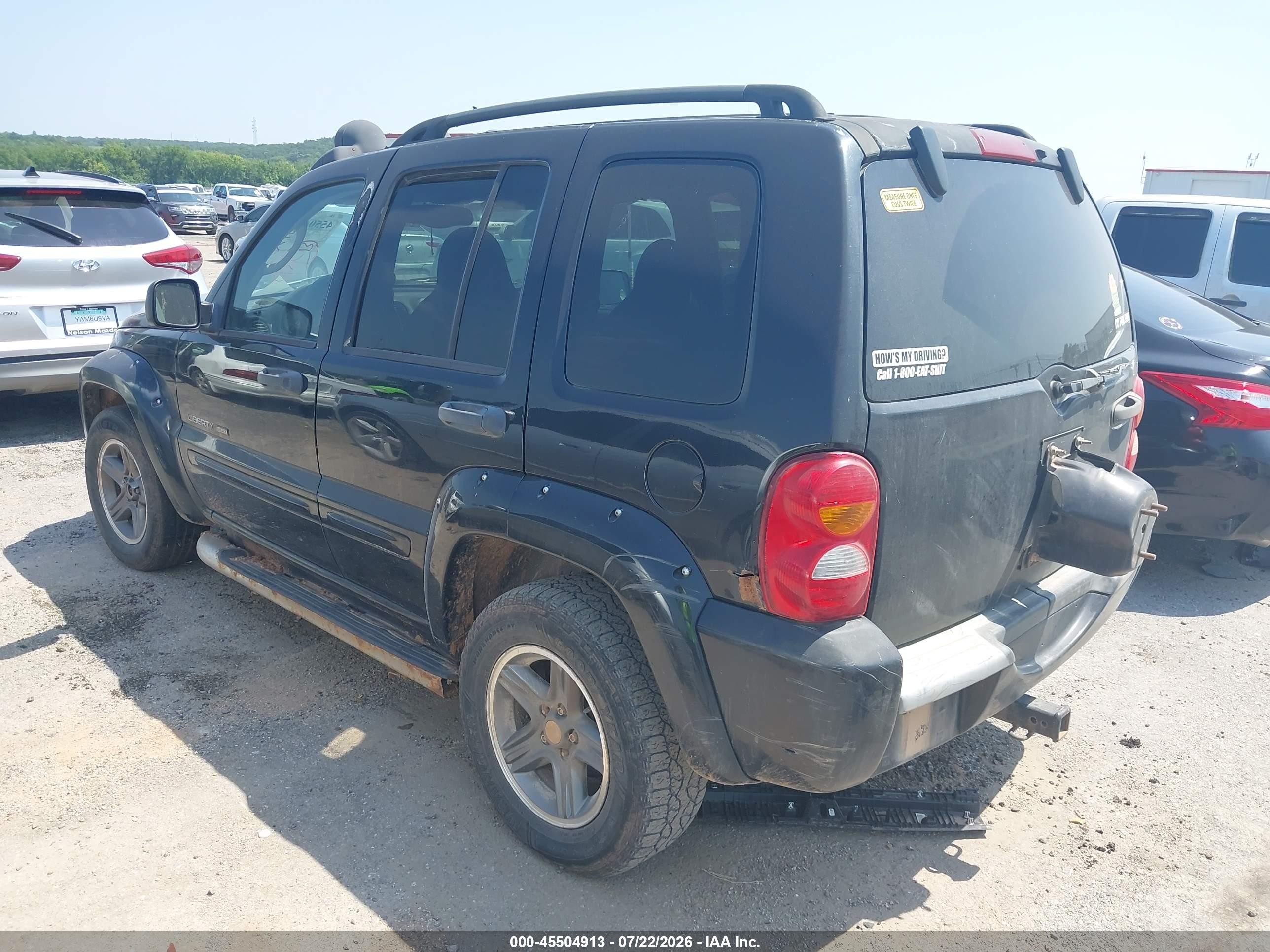 2003 Jeep Liberty Renegade Black vin: 1J4GL38K93W599814