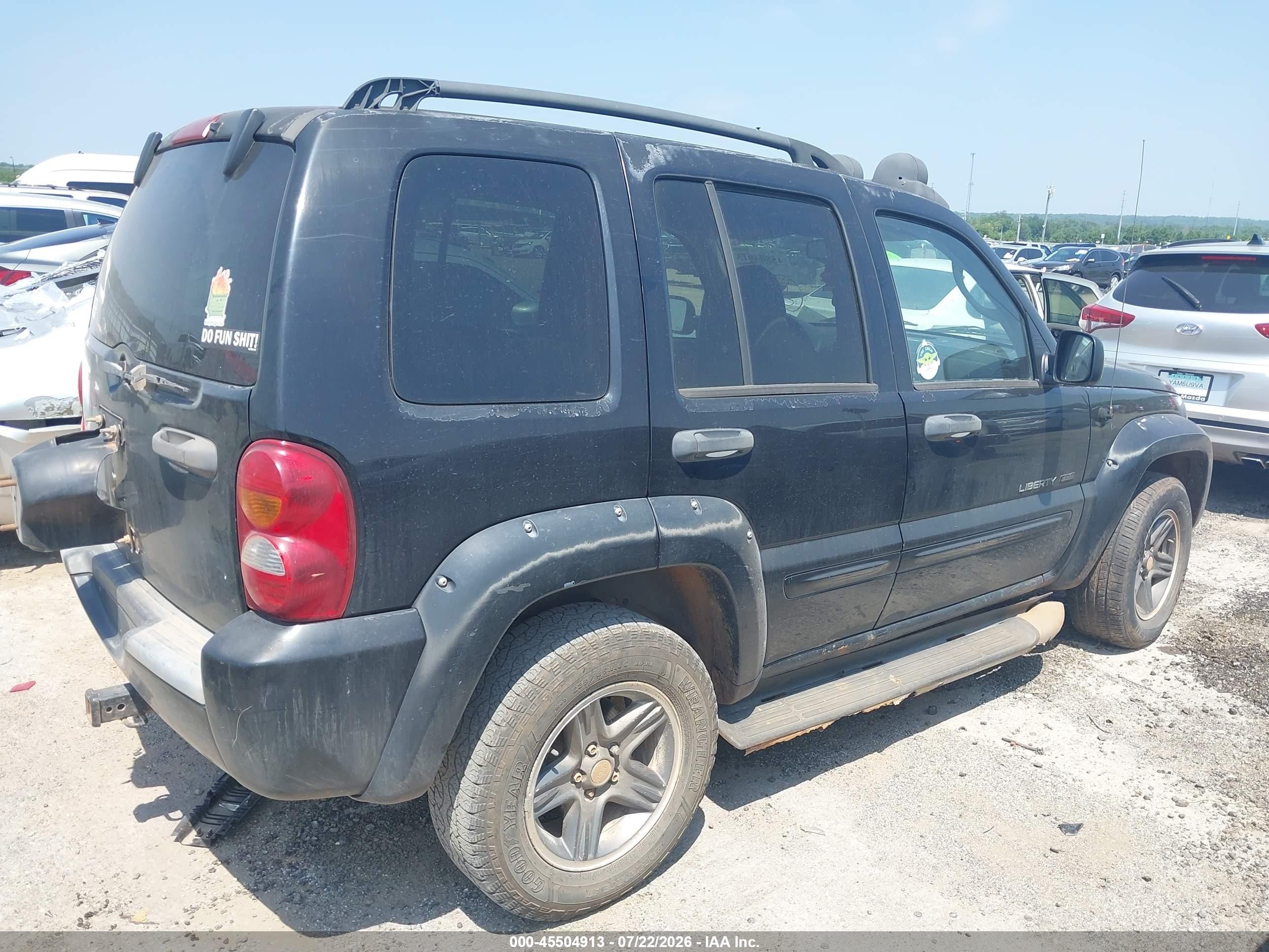 2003 Jeep Liberty Renegade Black vin: 1J4GL38K93W599814