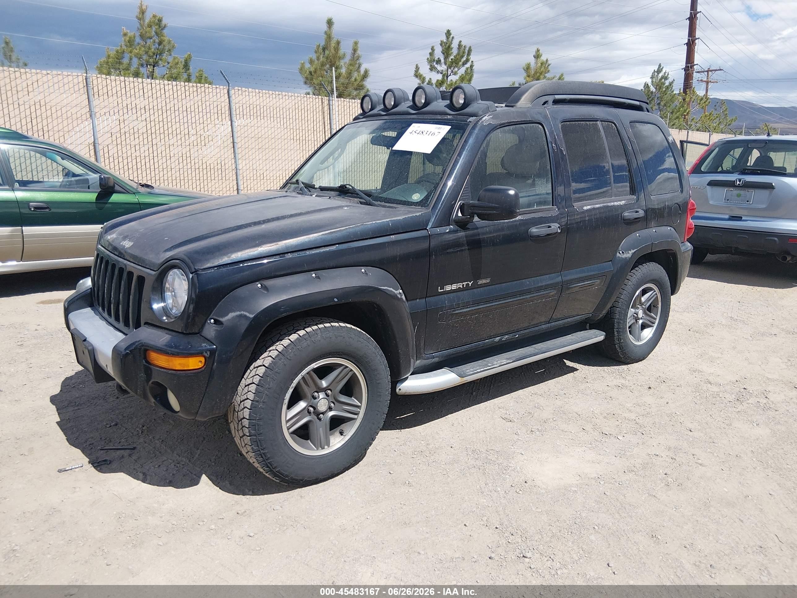 2003 Jeep Liberty Renegade Black vin: 1J4GL38KX3W621688