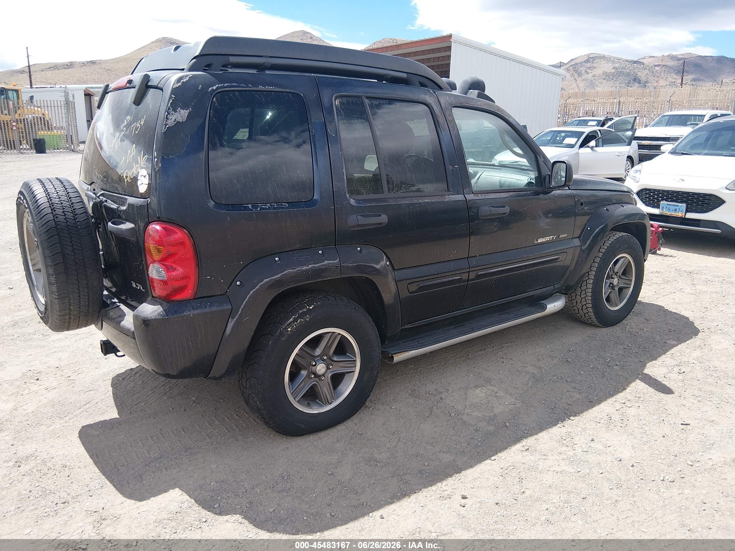 2003 Jeep Liberty Renegade Black vin: 1J4GL38KX3W621688
