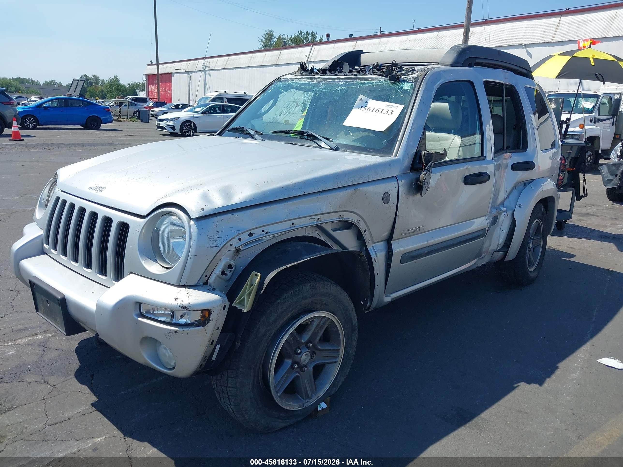 2004 Jeep Liberty Renegade Silver vin: 1J4GL38KX4W249853