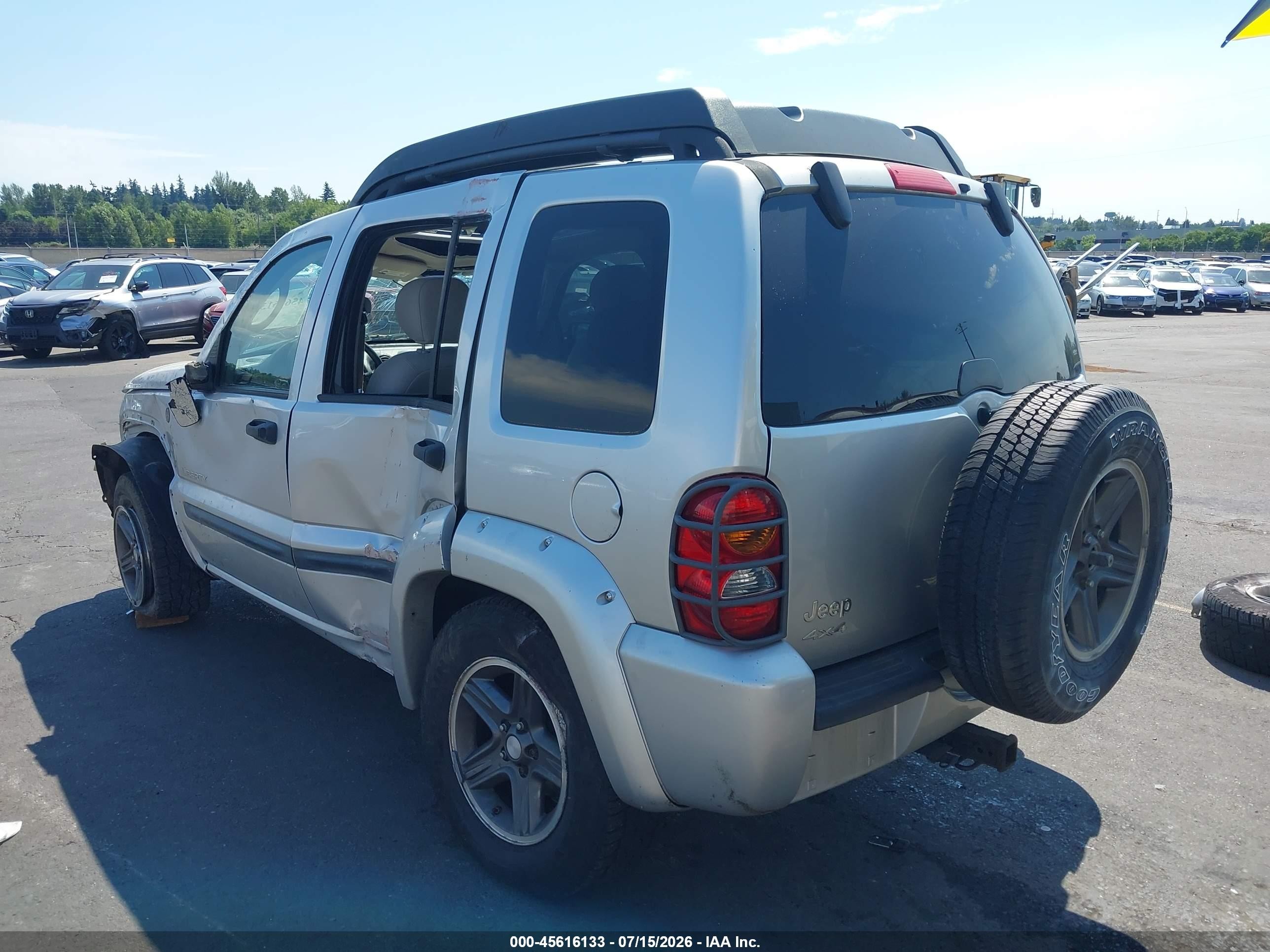 2004 Jeep Liberty Renegade Silver vin: 1J4GL38KX4W249853