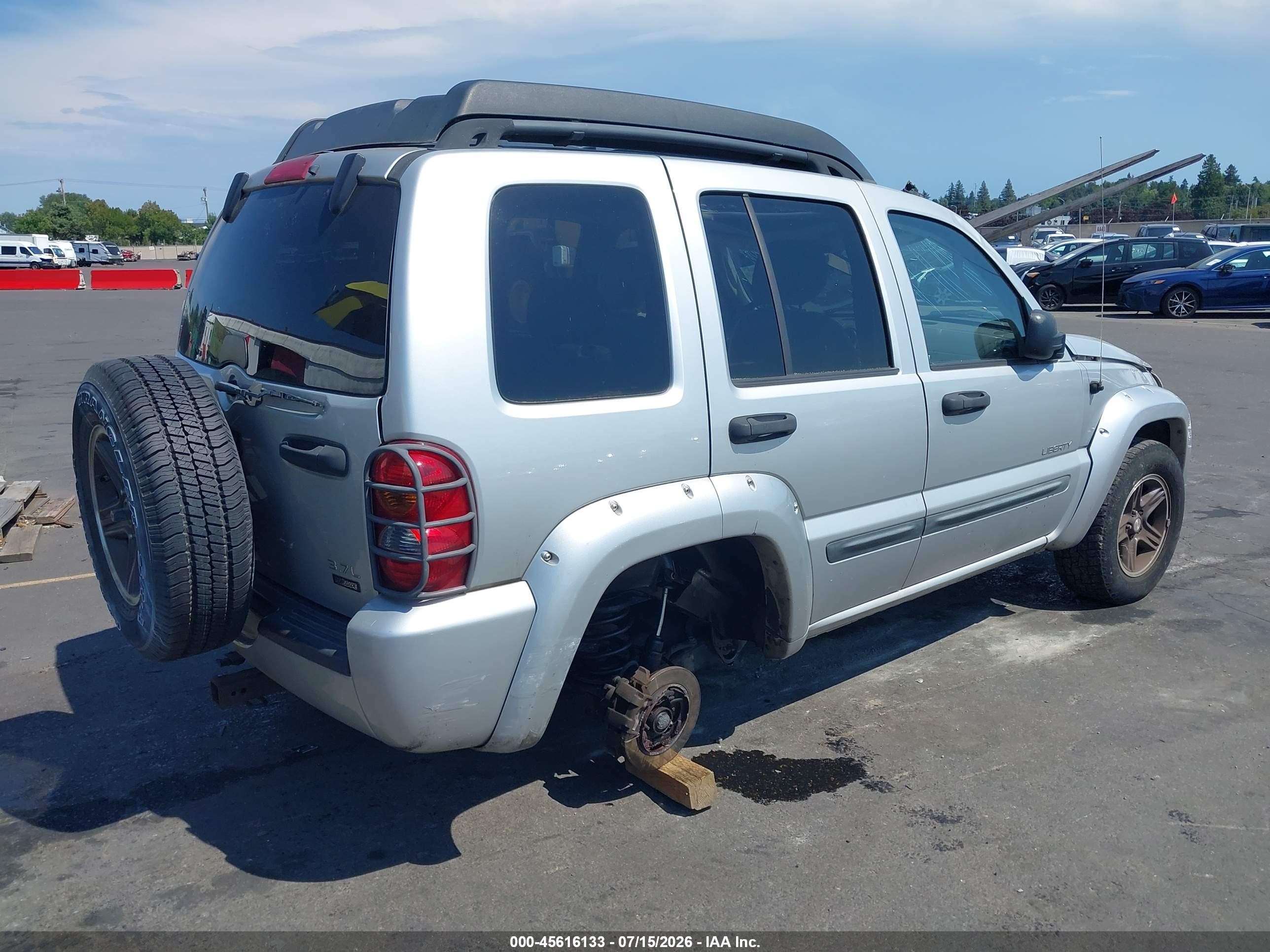 2004 Jeep Liberty Renegade Silver vin: 1J4GL38KX4W249853